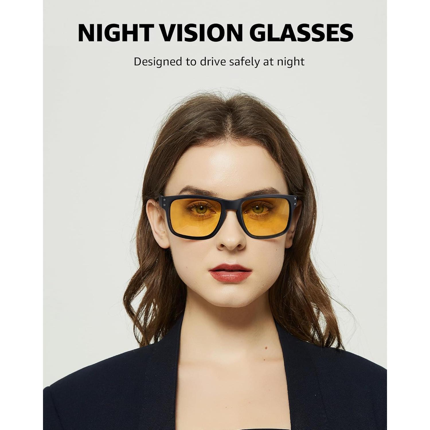 Gafas de Conducción Nocturna SIPHEW Amarillas Polarizadas