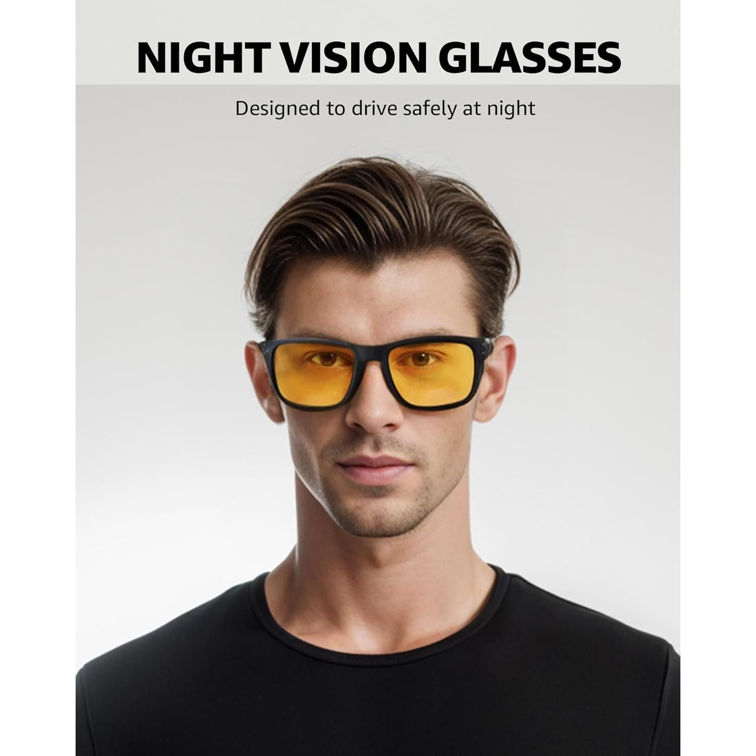 Gafas de Conducción Nocturna SIPHEW Amarillas Polarizadas