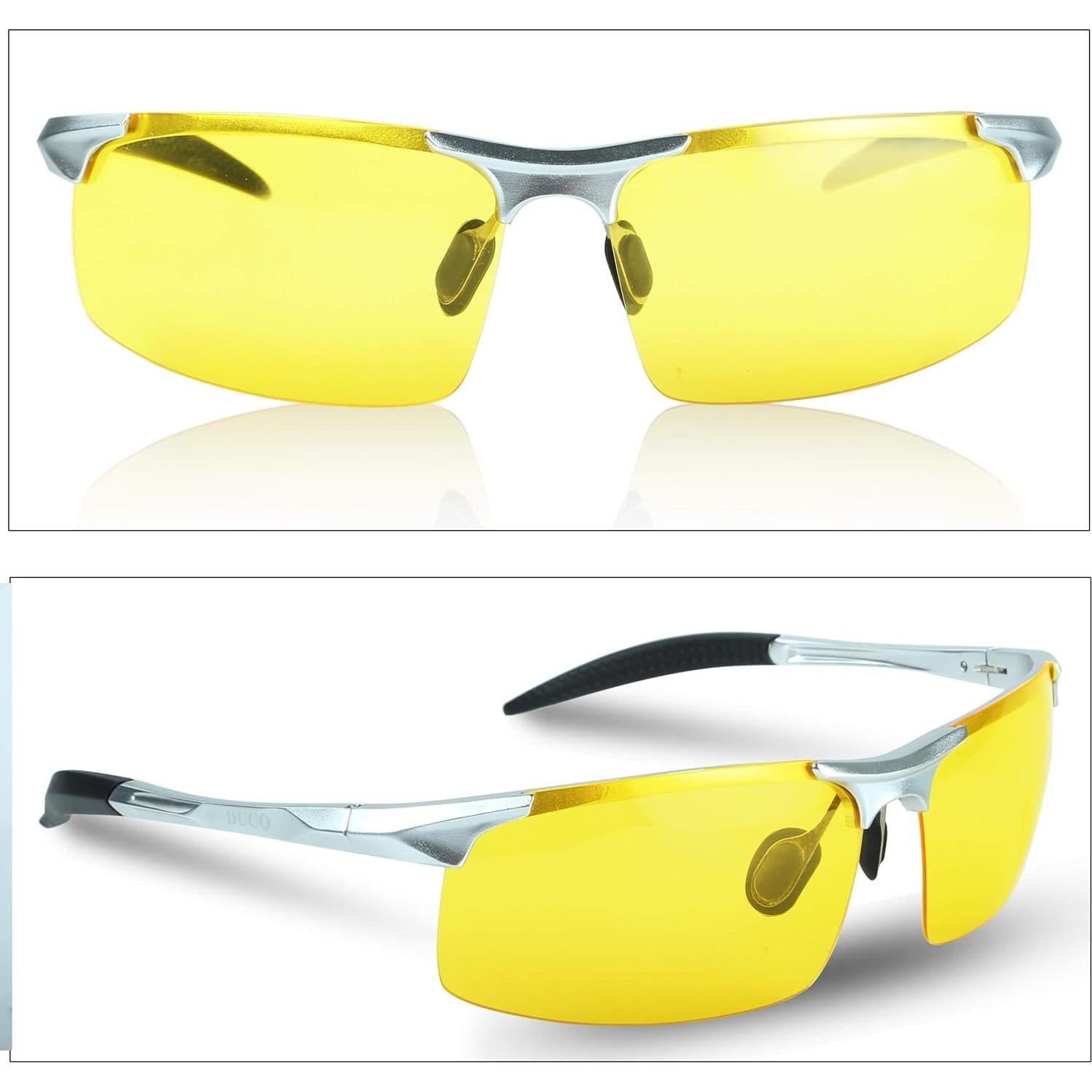 Gafas de visión nocturna DUCO polarizadas amarillas para conducción