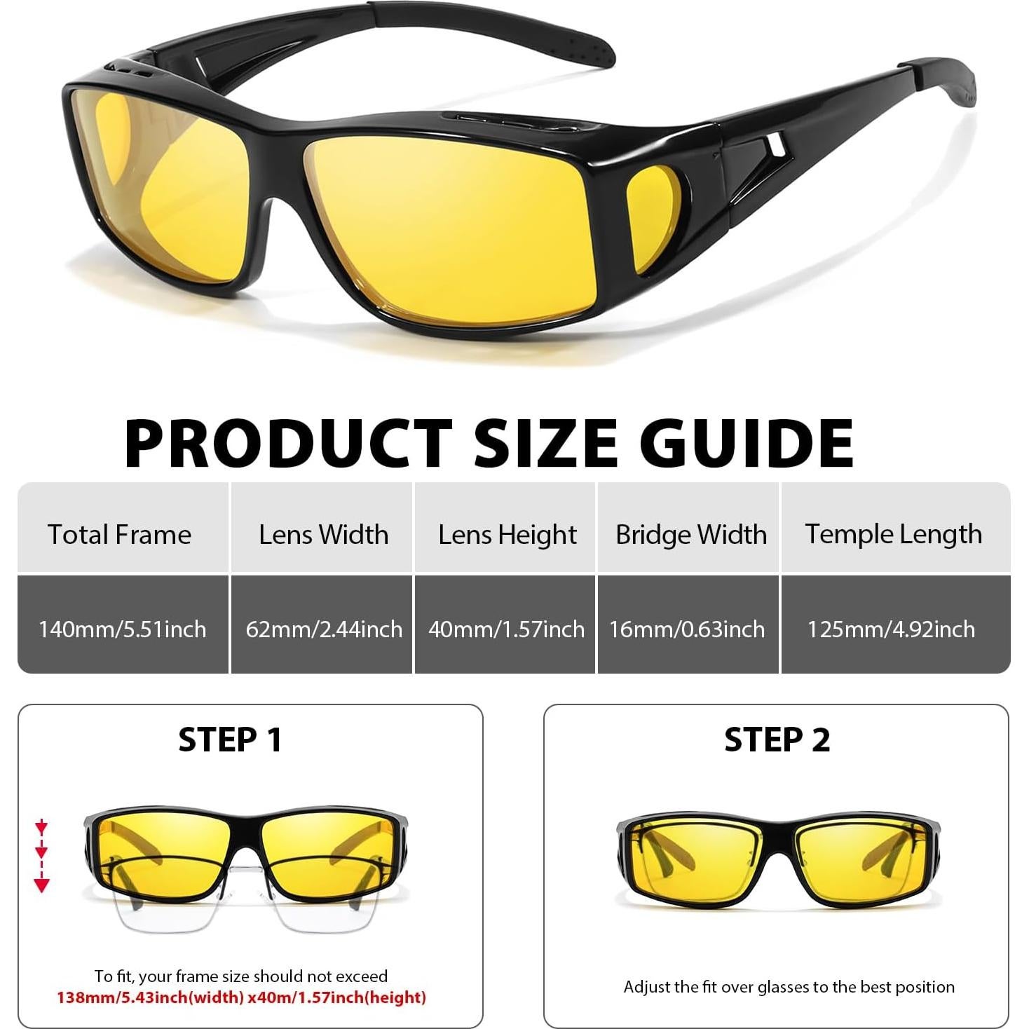 Gafas de Visión Nocturna VIEWBETTER Polarizadas 62mm