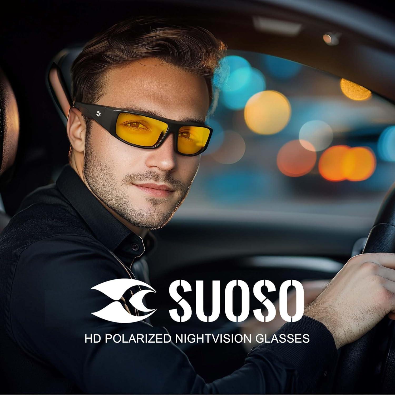 Gafas de Sol Deportivas Polarizadas Suoso UV400 para Hombres