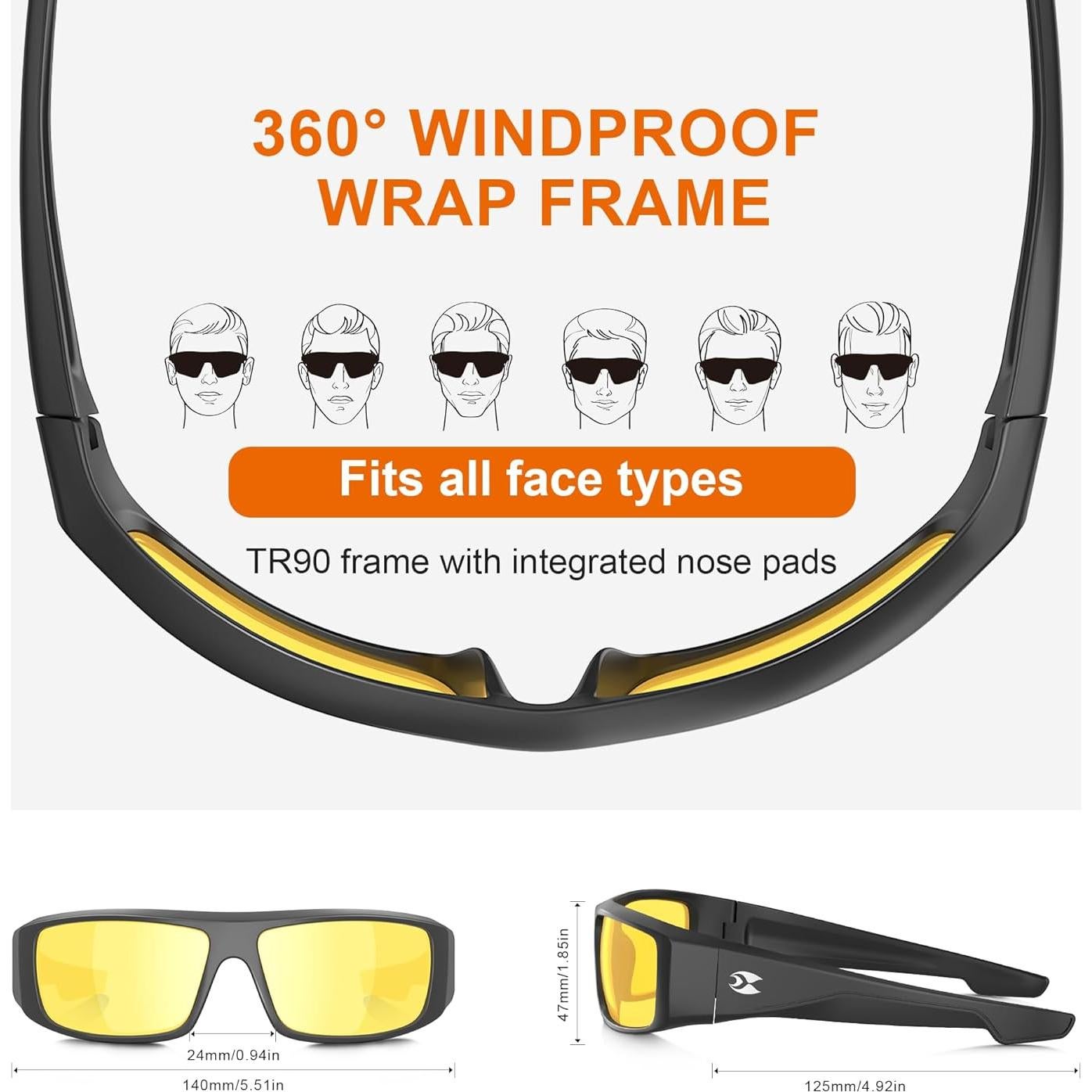 Gafas de Sol Deportivas Polarizadas Suoso UV400 para Hombres