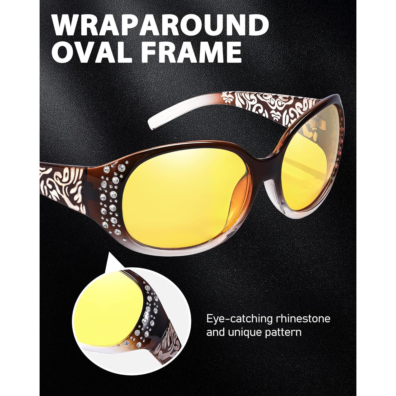 Gafas de Conducción Nocturna IGNAEF Mujeres Polarizadas Amarillas