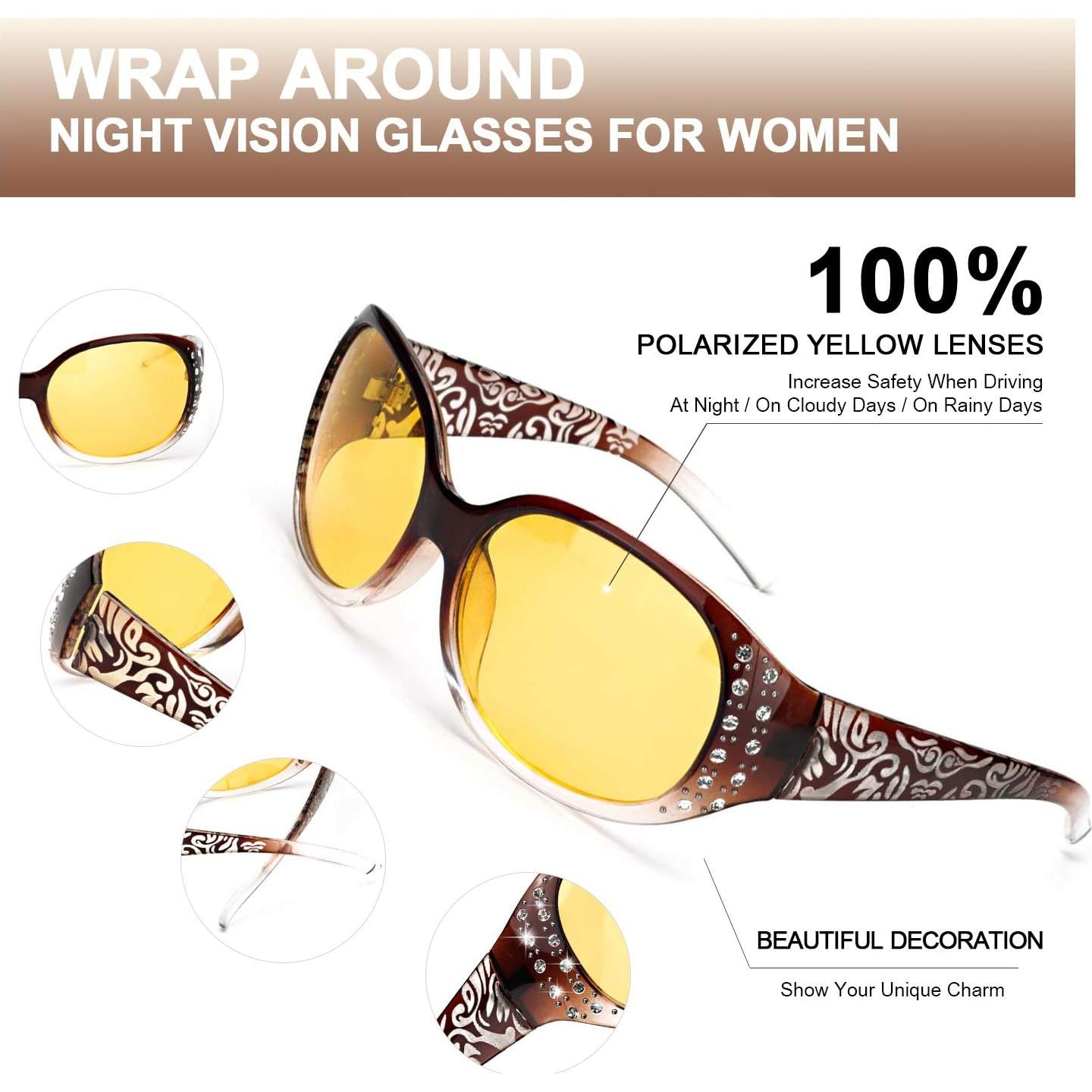 Gafas de Conducción Nocturna IGNAEF Mujeres Polarizadas Amarillas