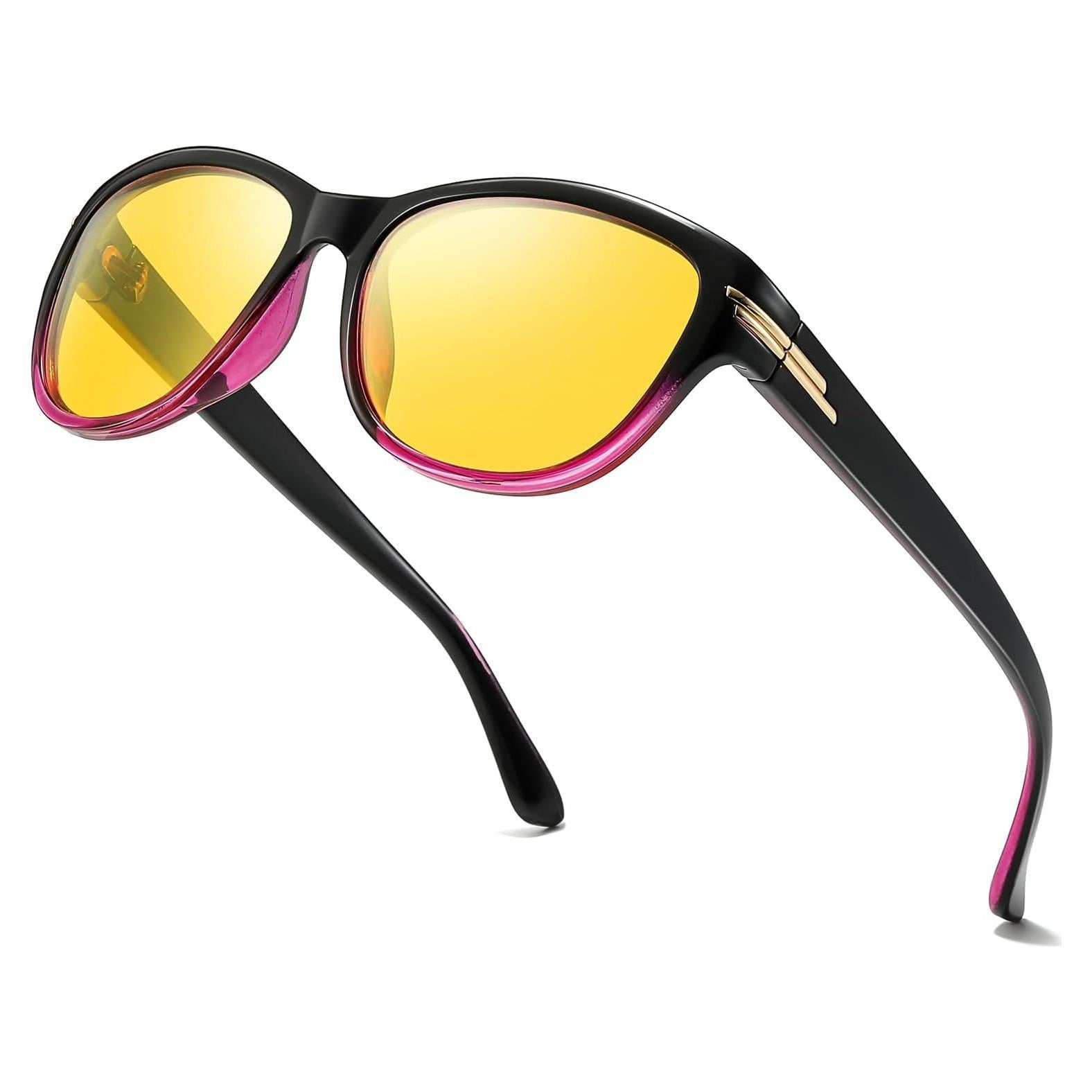 Gafas de Visión Nocturna TJUTR Polarizadas Amarillas para Conducir