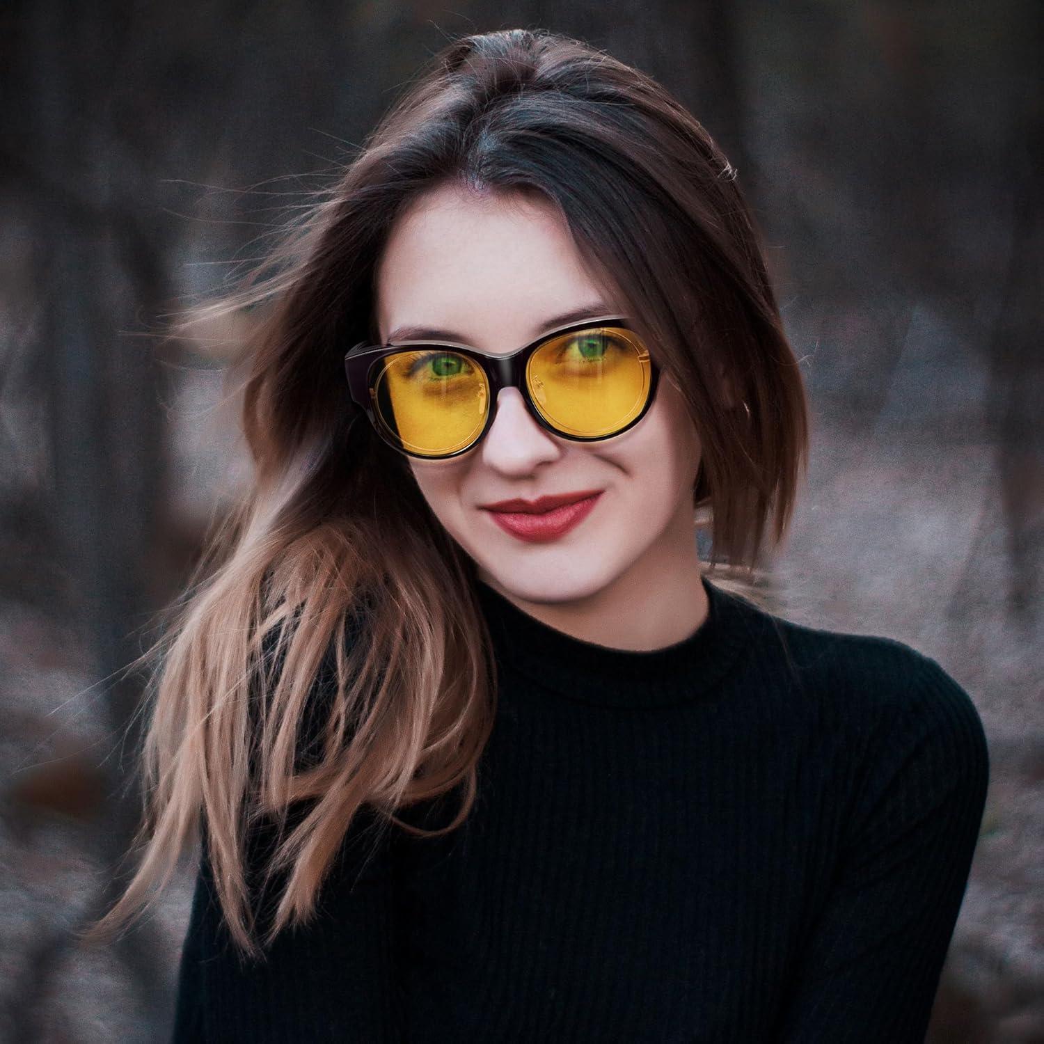 Gafas de Visión Nocturna Paukis para Conducir Mujeres Antirreflejo