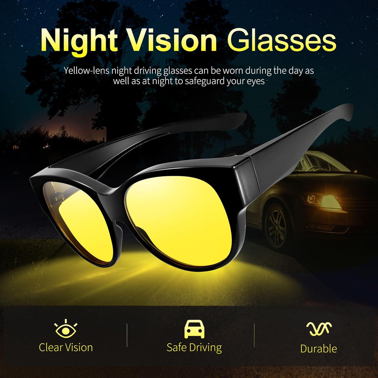 Gafas de Visión Nocturna Paukis para Conducir Mujeres Antirreflejo