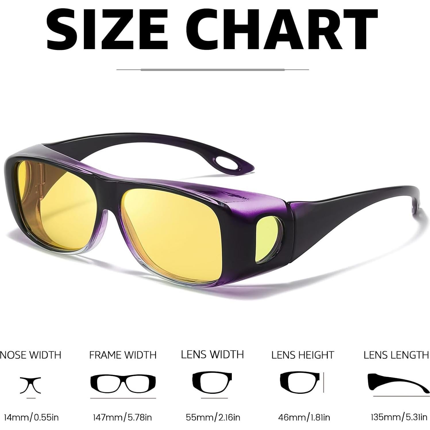 Gafas de Visión Nocturna Polarizadas Myiaur para Mujeres - 2 Pack