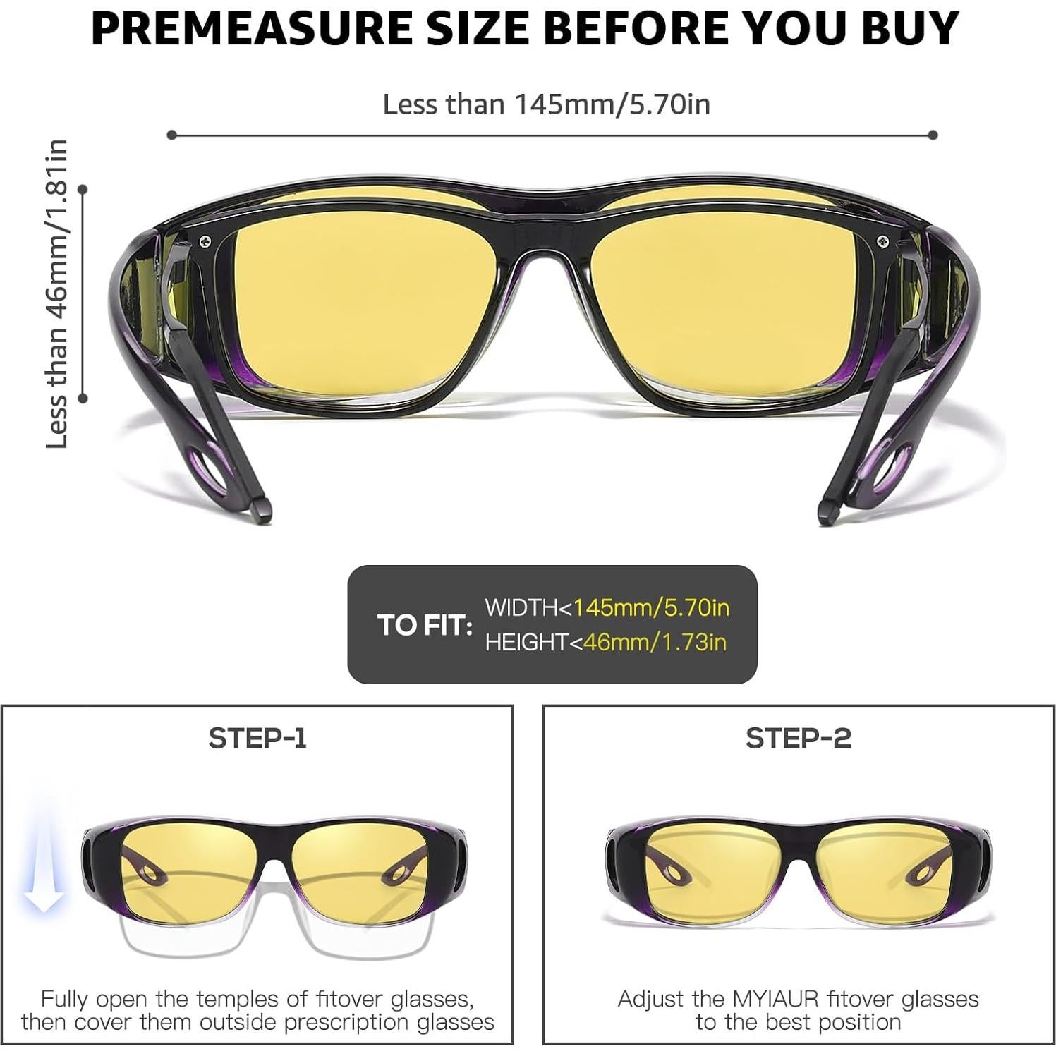 Gafas de Visión Nocturna Polarizadas Myiaur para Mujeres - 2 Pack