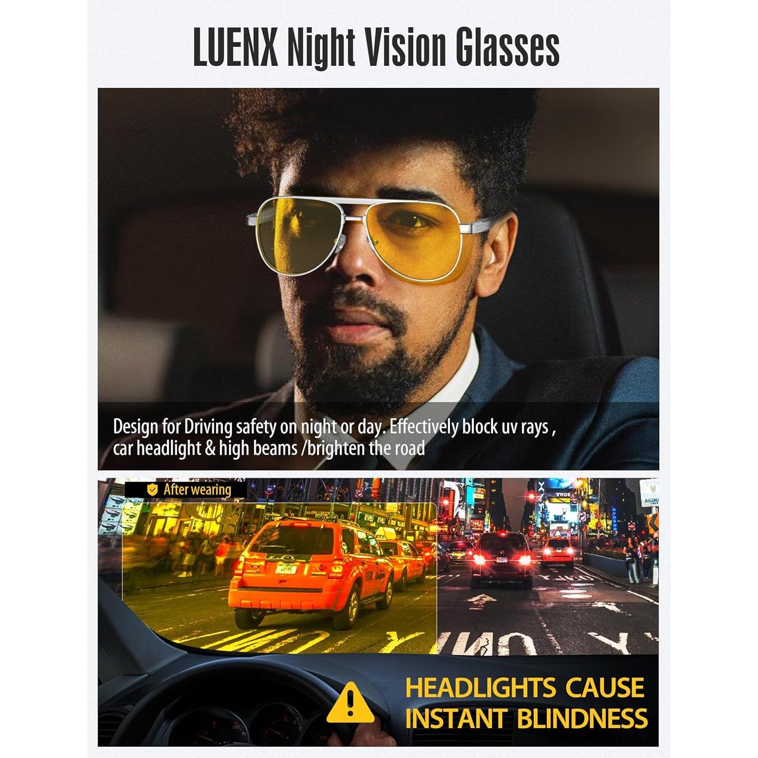 Gafas de sol LUENX Aviador Polarizadas UV400 para Conducir