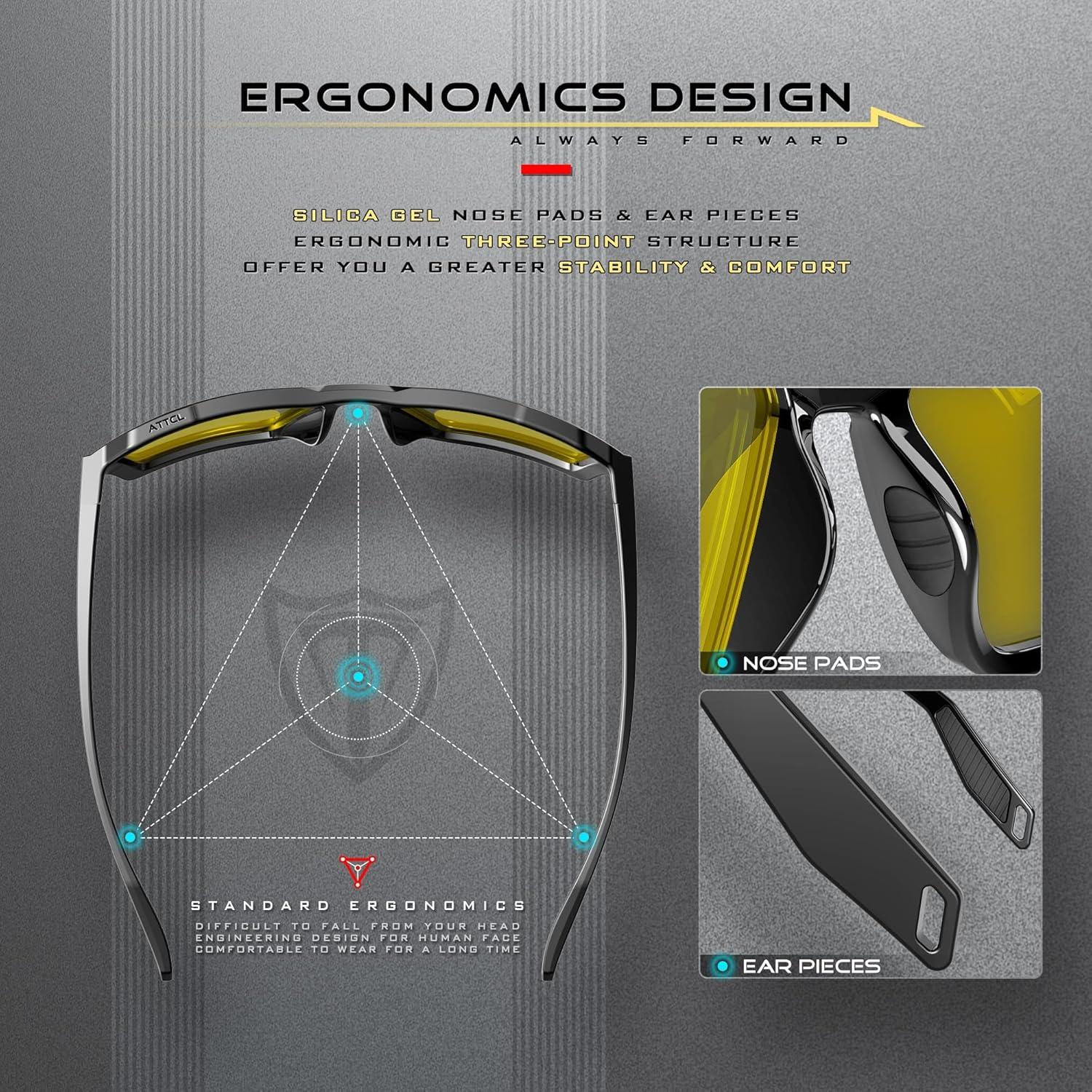 Gafas de sol polarizadas ATTCL para hombres - Modelo AT2137