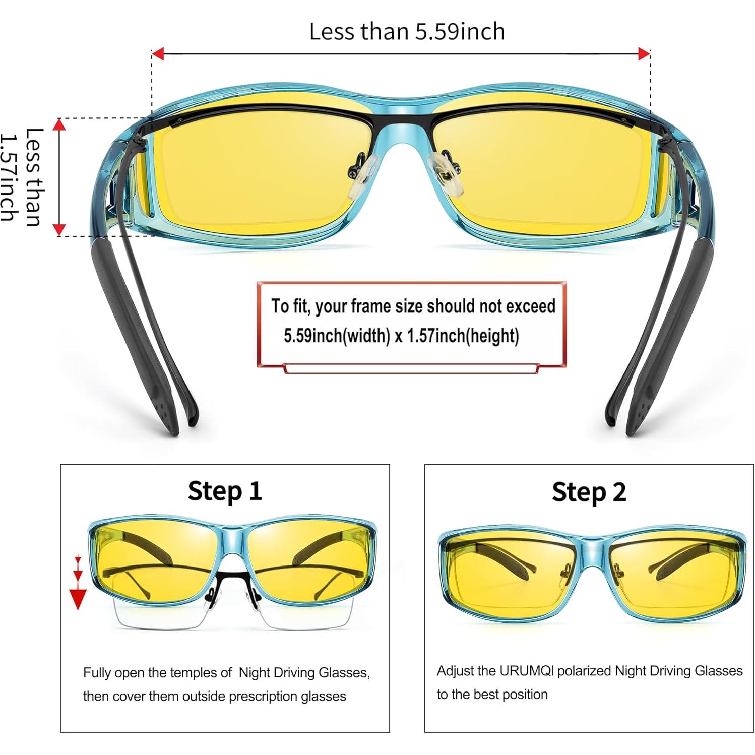 Gafas de Visión Nocturna URUMQI Polarizadas para Usar sobre Gafas