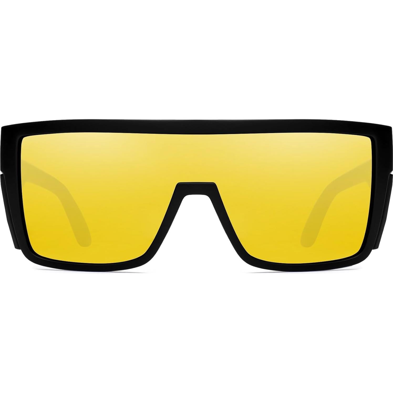 Gafas de Sol Polarizadas de Seguridad UV400 ANSI Z87 - Amarillo Mate