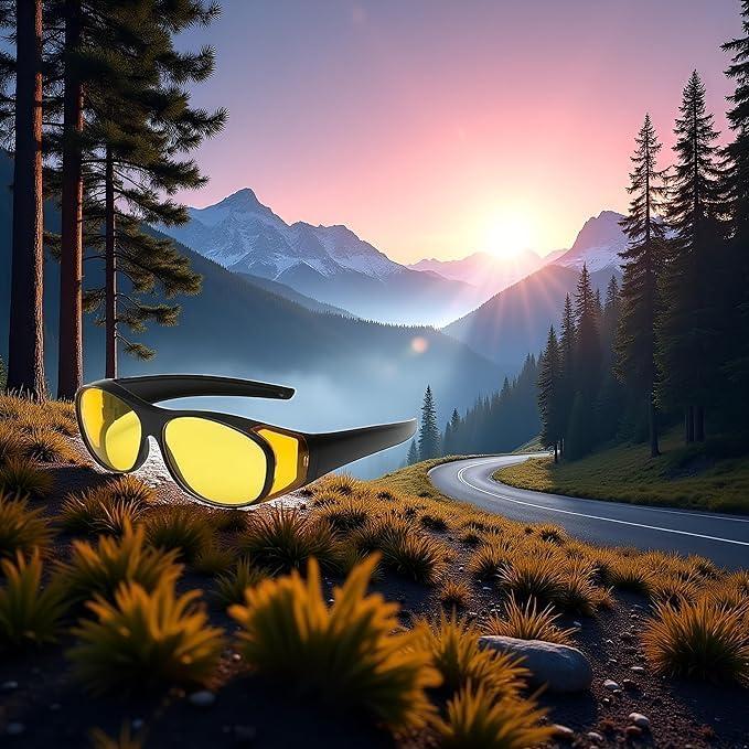 Gafas de visión nocturna polarizadas Cauaoa con tinte amarillo