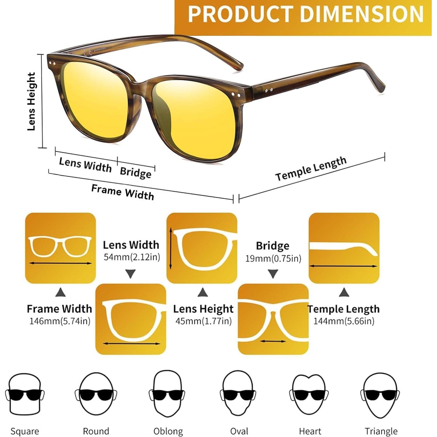 Gafas de Conducción Nocturna Kelinln Polarizadas HD Unisex