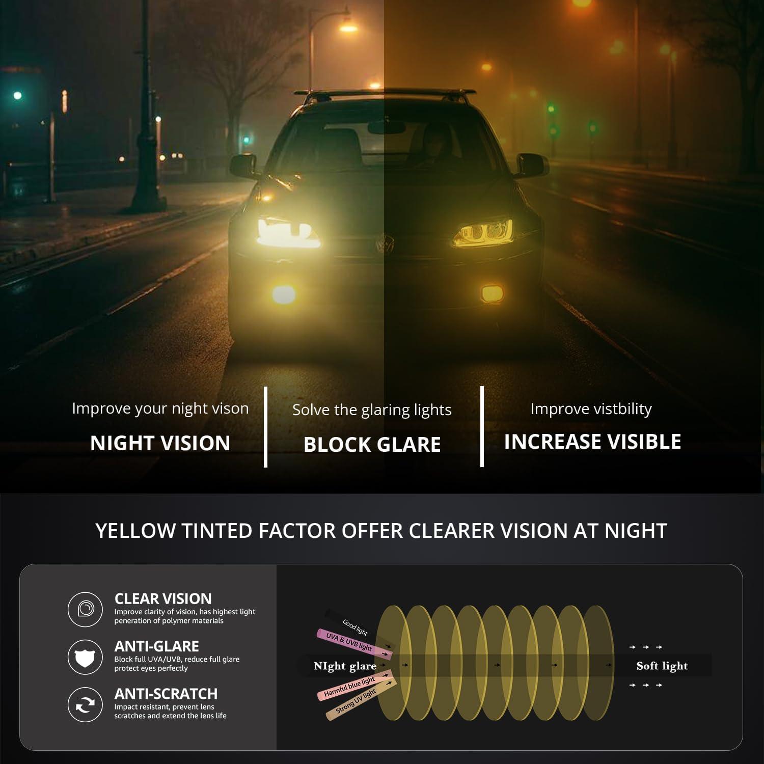 Gafas IGnaef Fit Over HD Polarizadas para Conducir de Noche