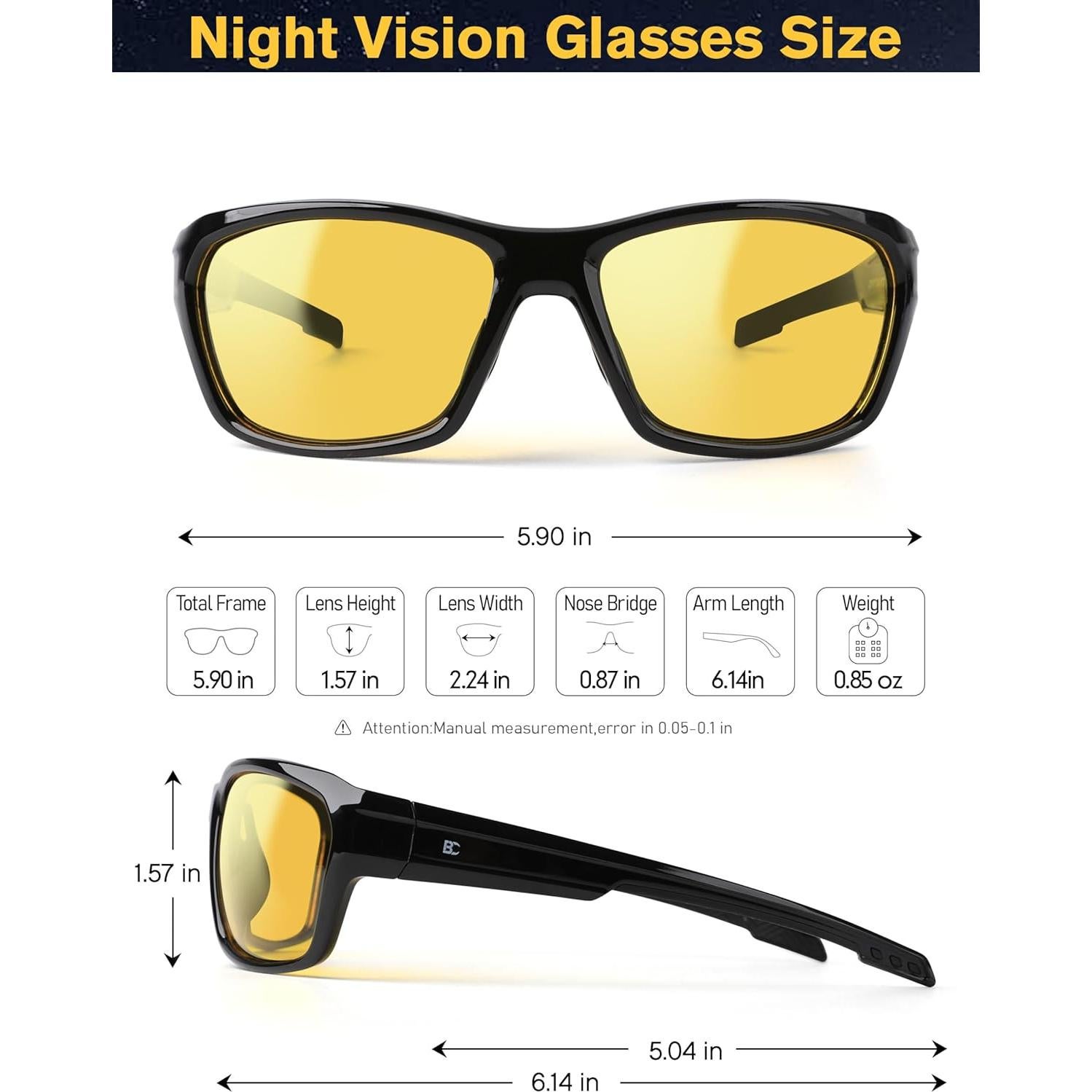 Gafas de Visión Nocturna BIRCEN Antideslumbrantes Unisex