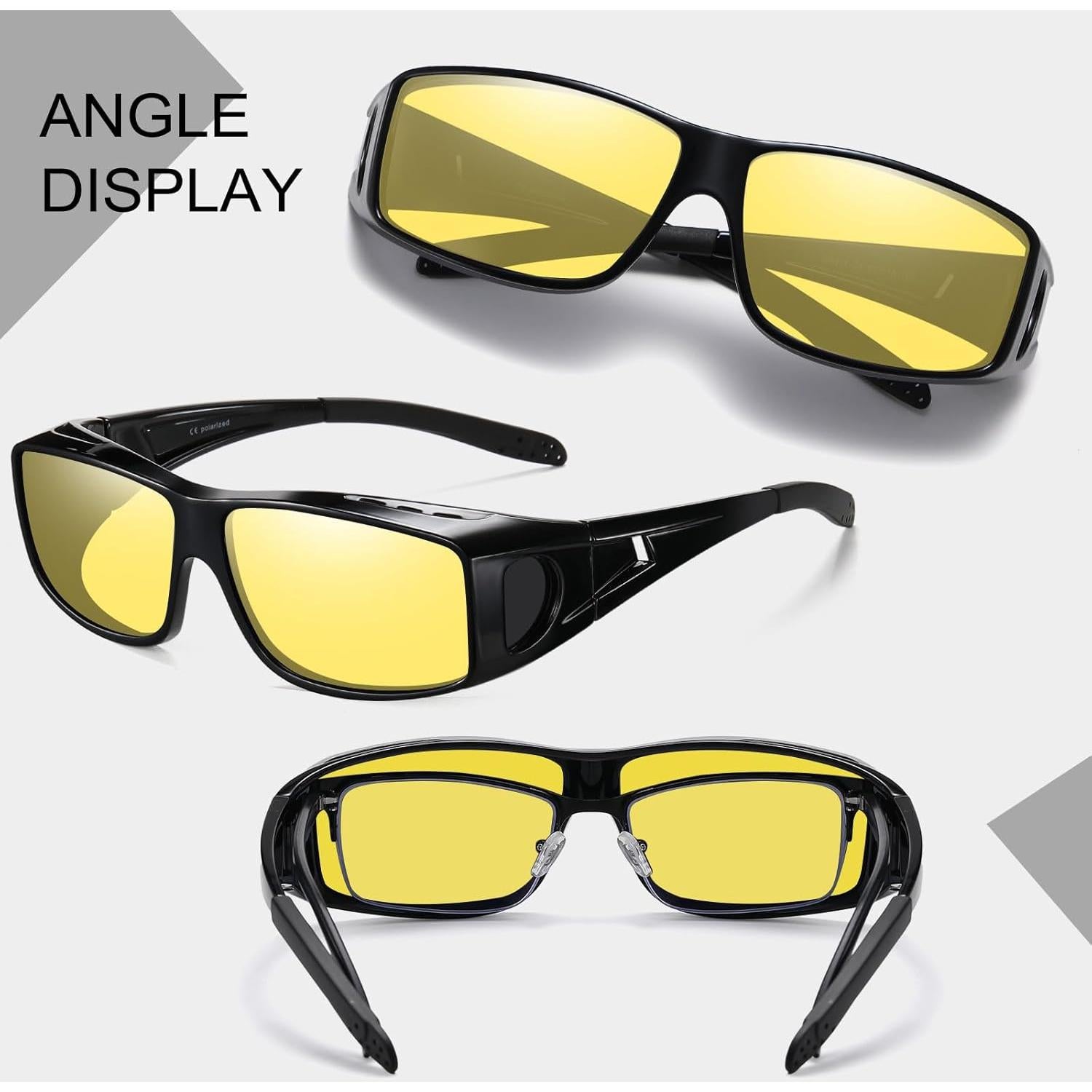 Gafas de Visión Nocturna Haolota Lentes Amarillos Antirreflejo