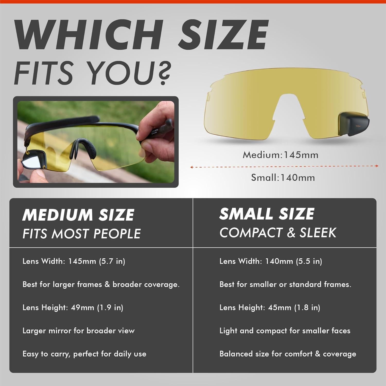 Lente de Repuesto TriEye para Gafas de Ciclismo UV400