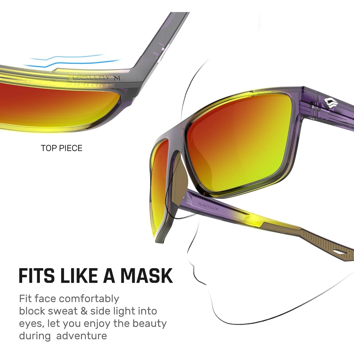 Gafas de sol deportivas TOREGE Nautilus UV400 unisex TR90