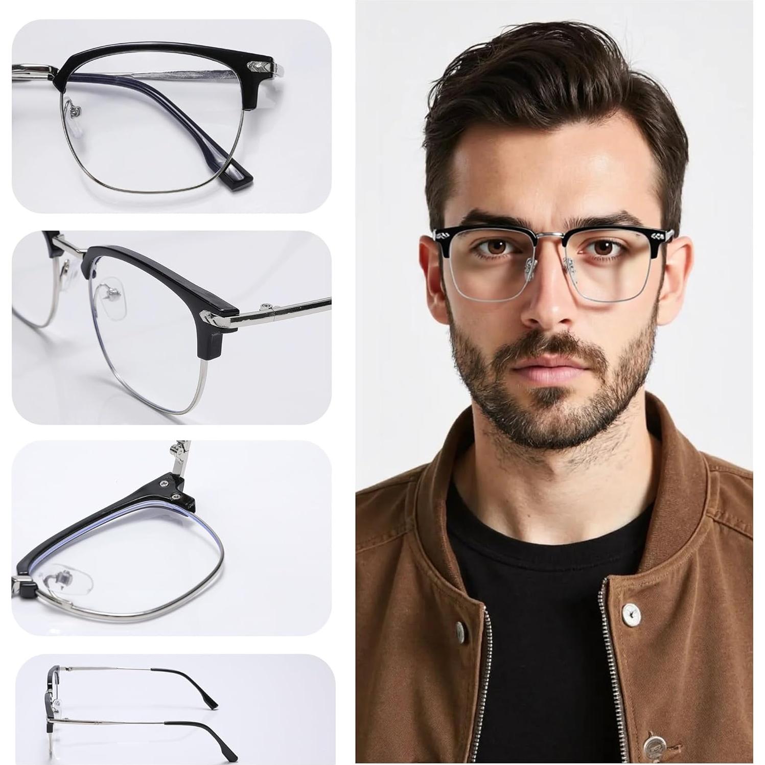 Gafas bloqueadoras de luz azul TR90 y metal para hombres