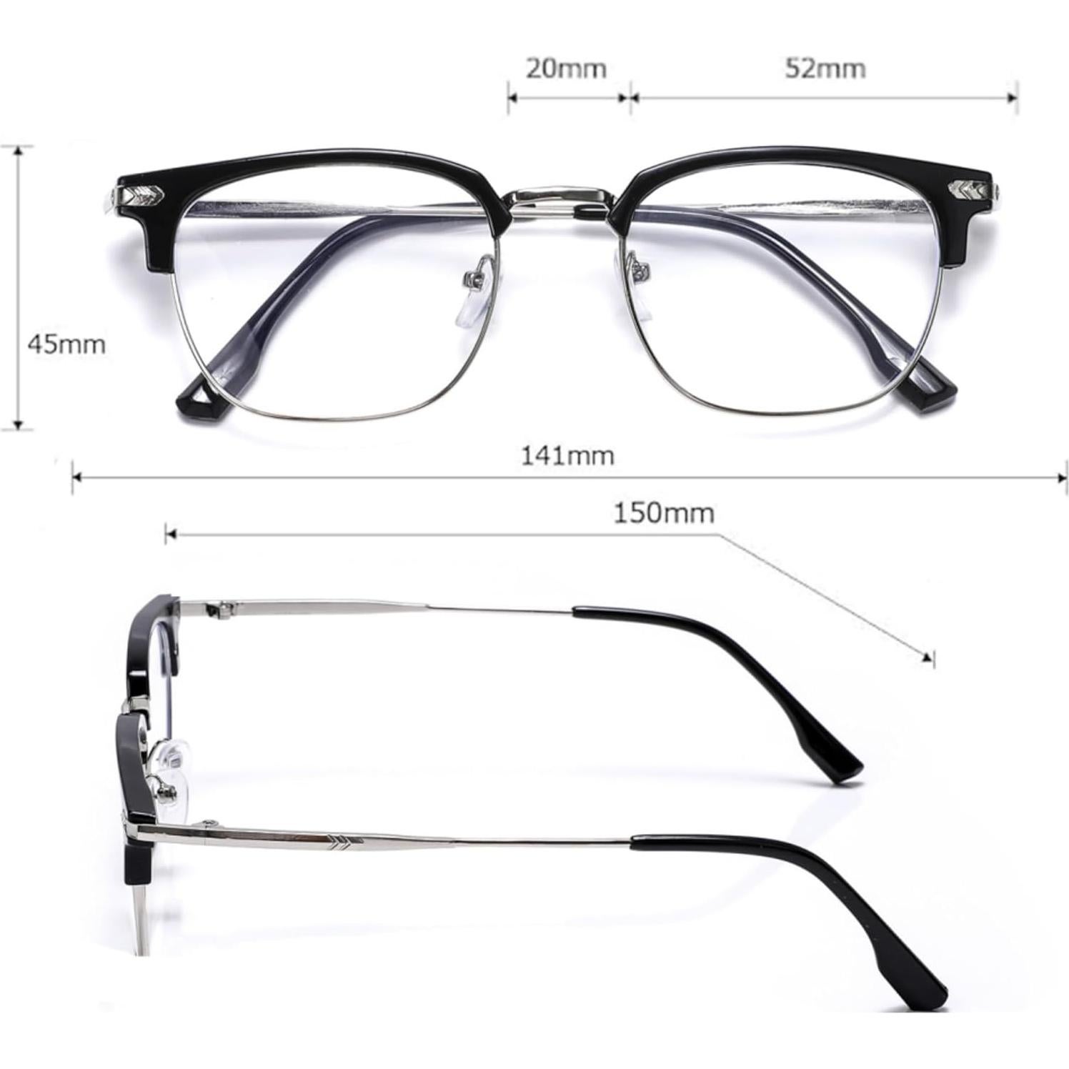 Gafas bloqueadoras de luz azul TR90 y metal para hombres