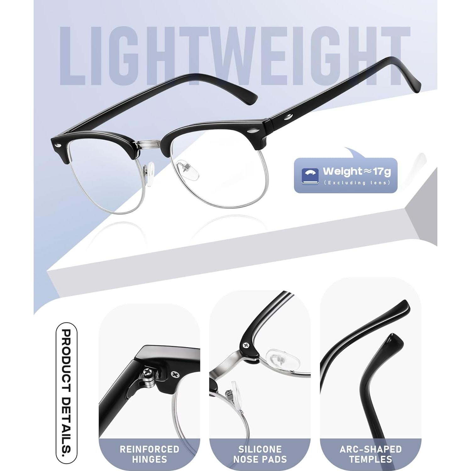 Gafas anti luz azul Perfectmiaoxuan unisex 2 pares