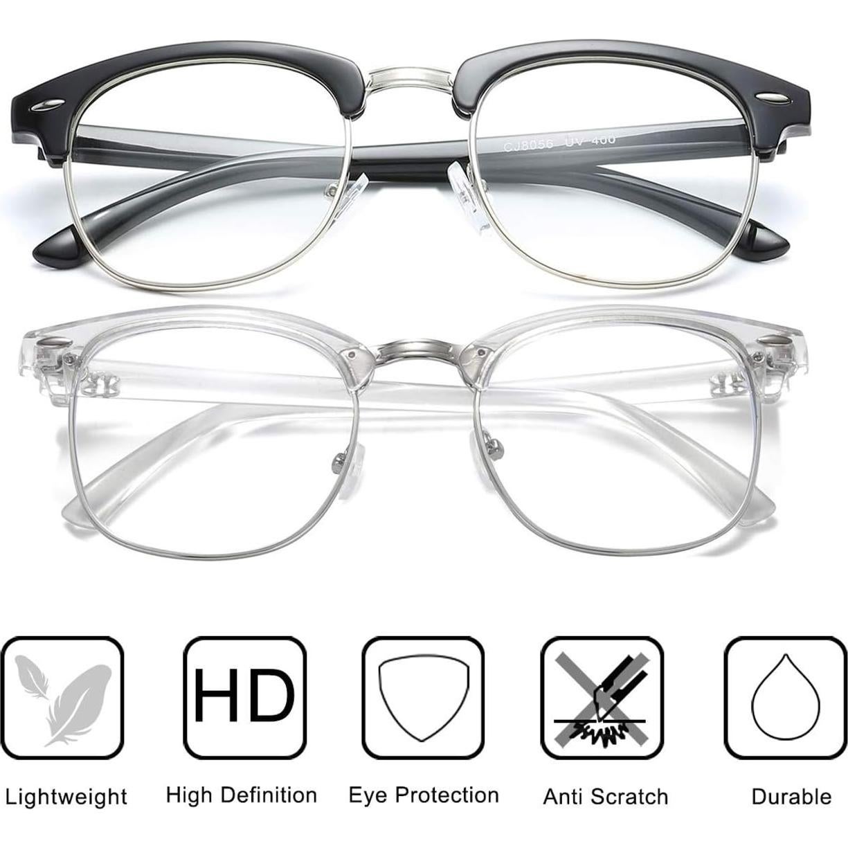 Gafas anti luz azul Perfectmiaoxuan unisex 2 pares