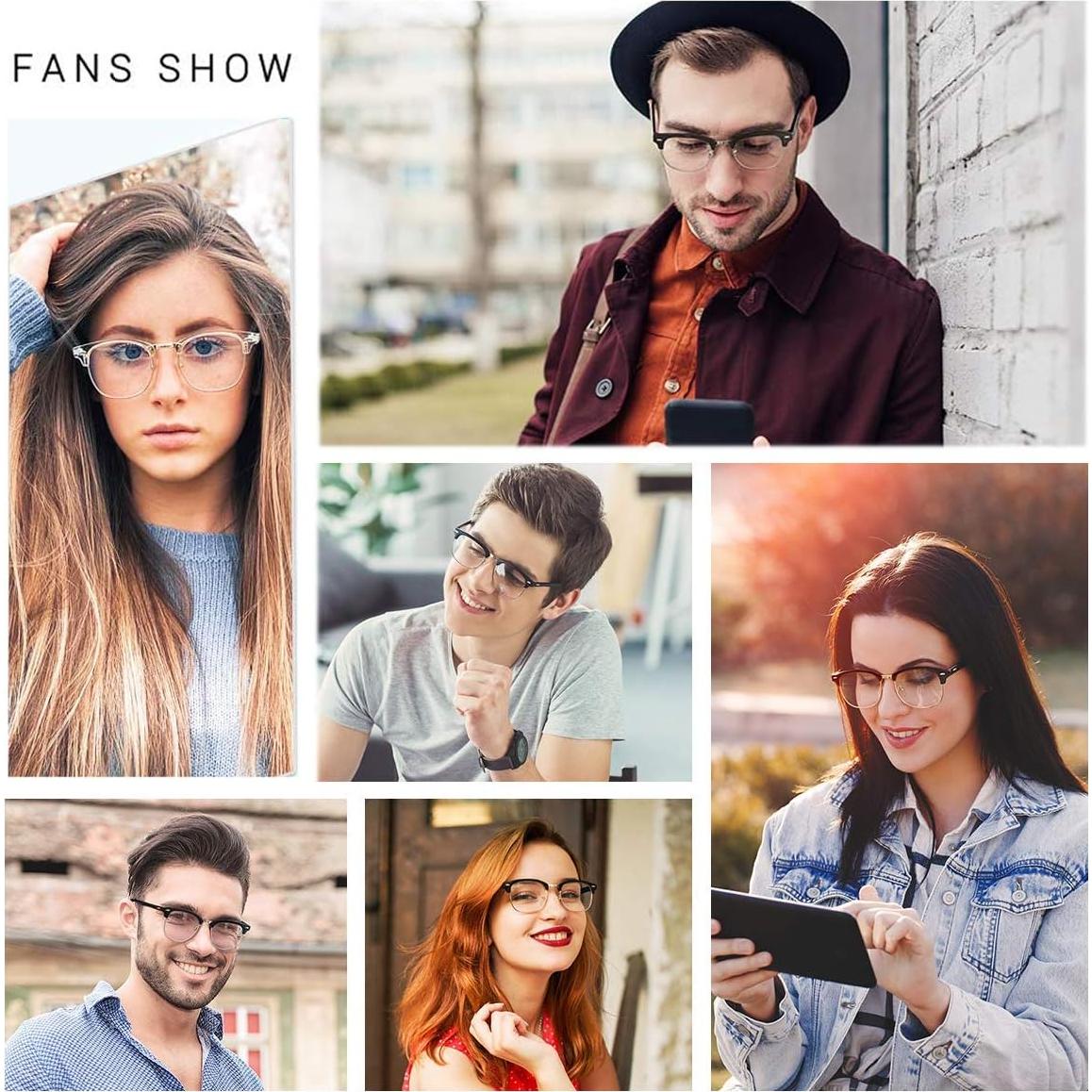 Gafas anti luz azul Perfectmiaoxuan unisex 2 pares