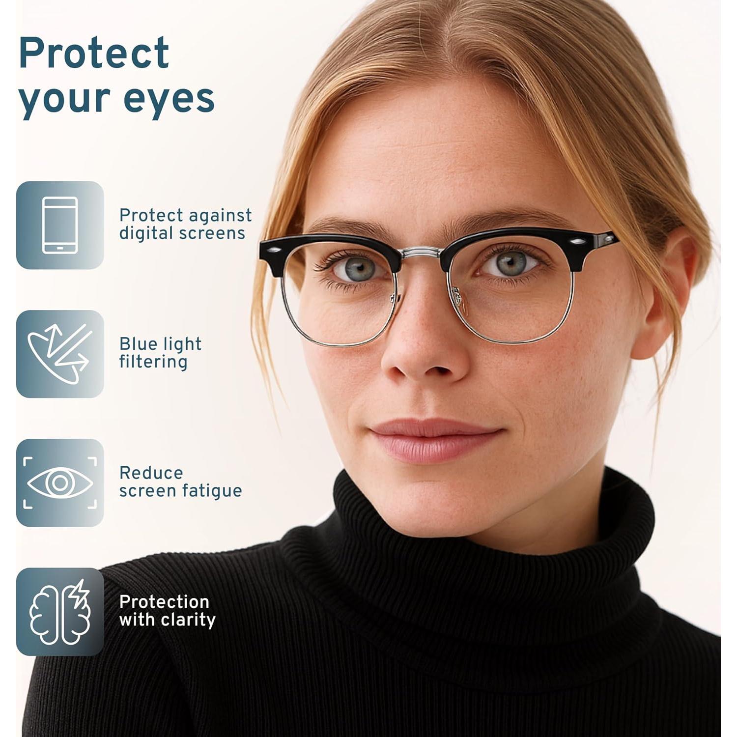 Gafas de Bloqueo de Luz Azul Racico UV400 para Hombres y Mujeres