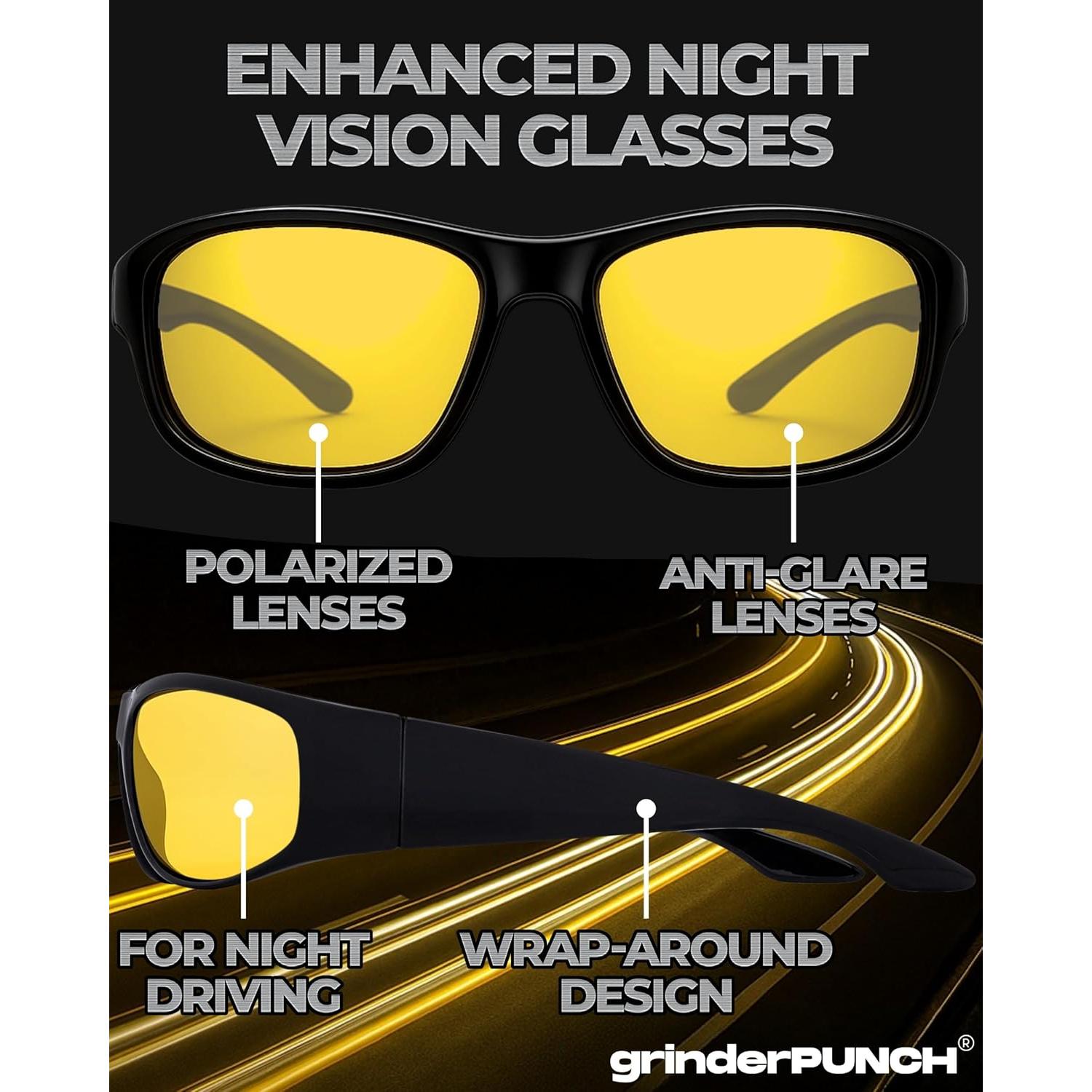 Gafas de Conducción Nocturna Polarizadas GrinderPUNCH Amarillas