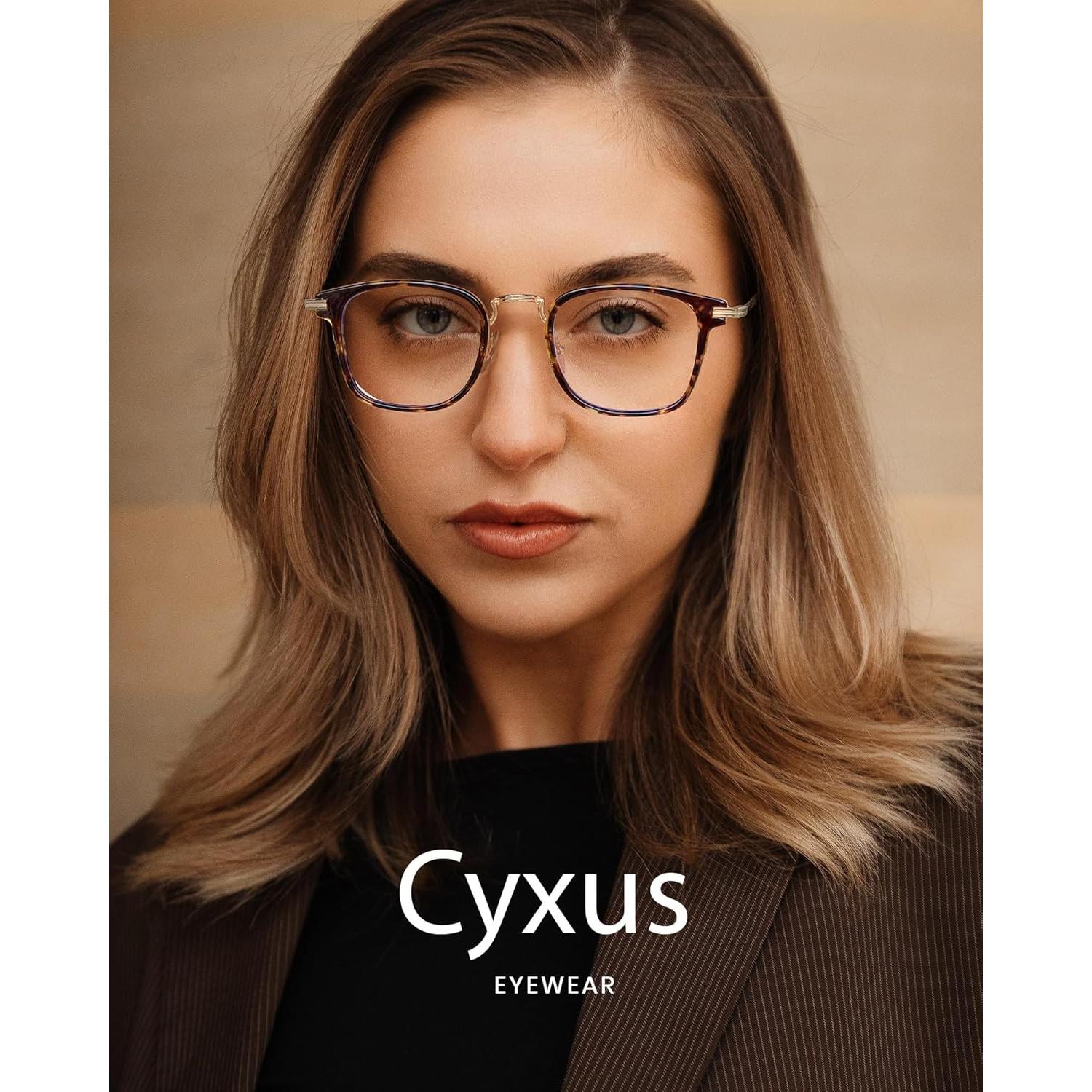 Gafas de luz azul Cyxus TR90+Metal cuadradas anti-reflejo