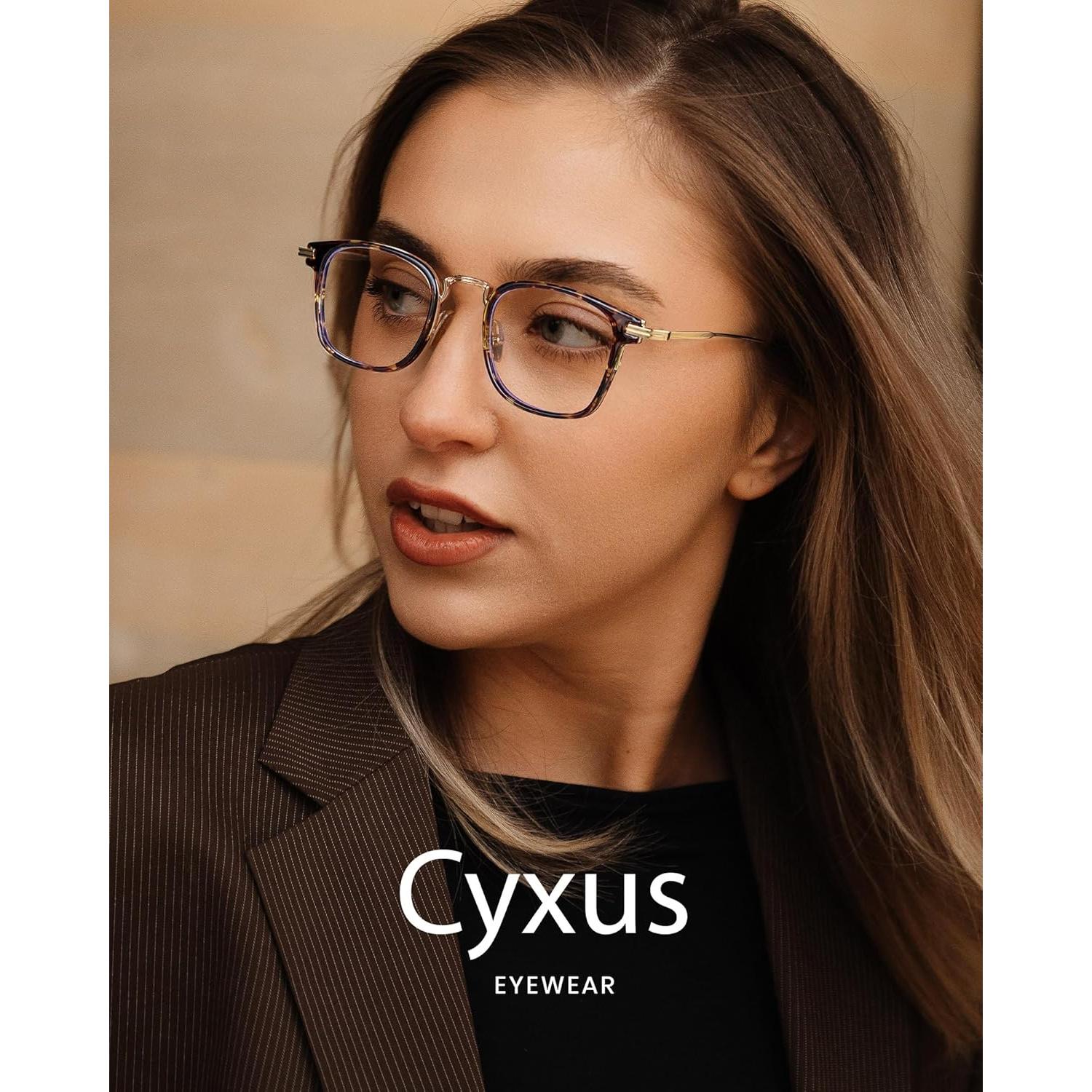 Gafas de luz azul Cyxus TR90+Metal cuadradas anti-reflejo