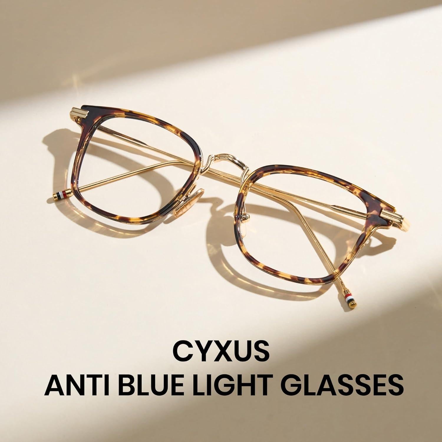 Gafas de luz azul Cyxus TR90+Metal cuadradas anti-reflejo