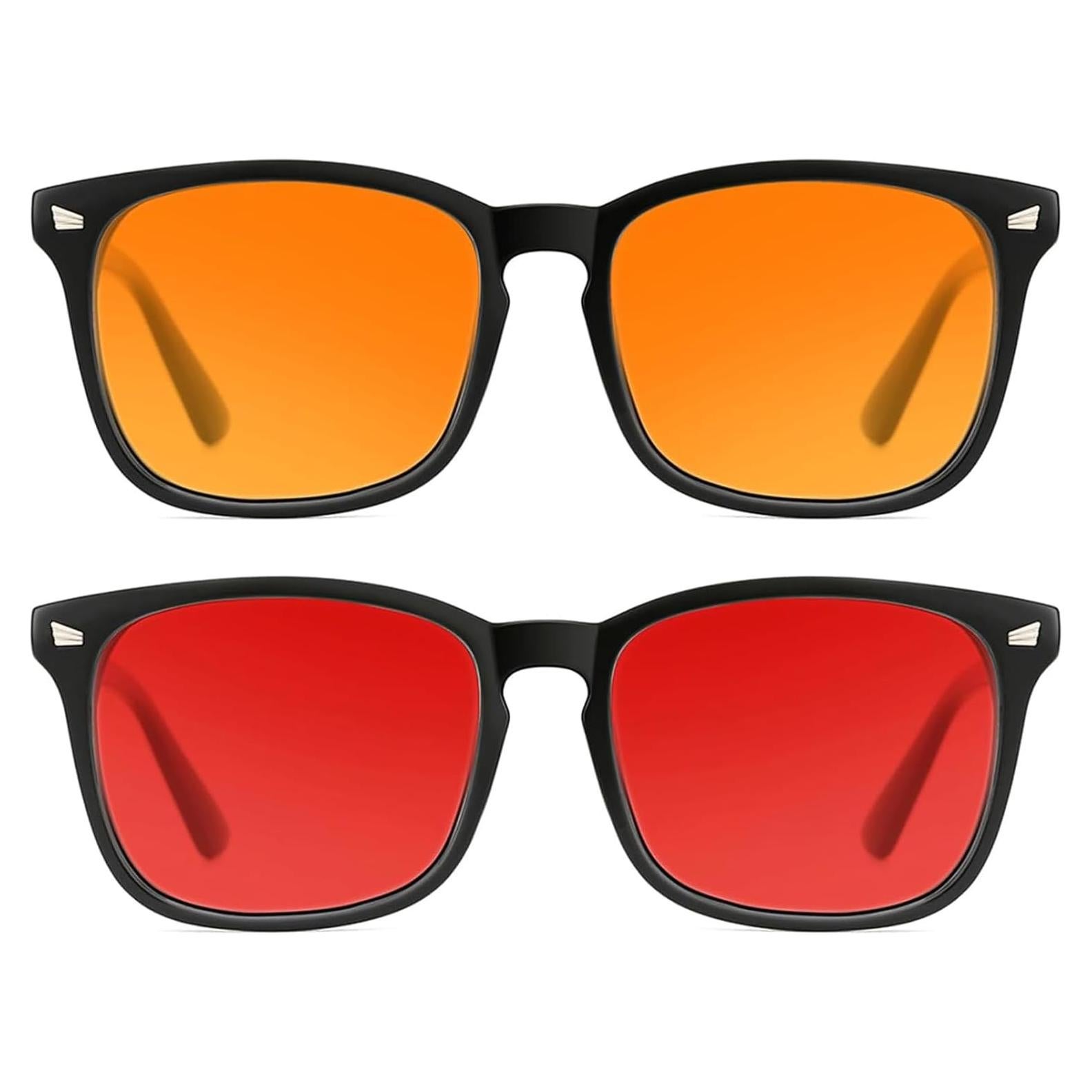 Gafas bloqueadoras luz azul UV400 Amber y Rojo - Anti reflejo