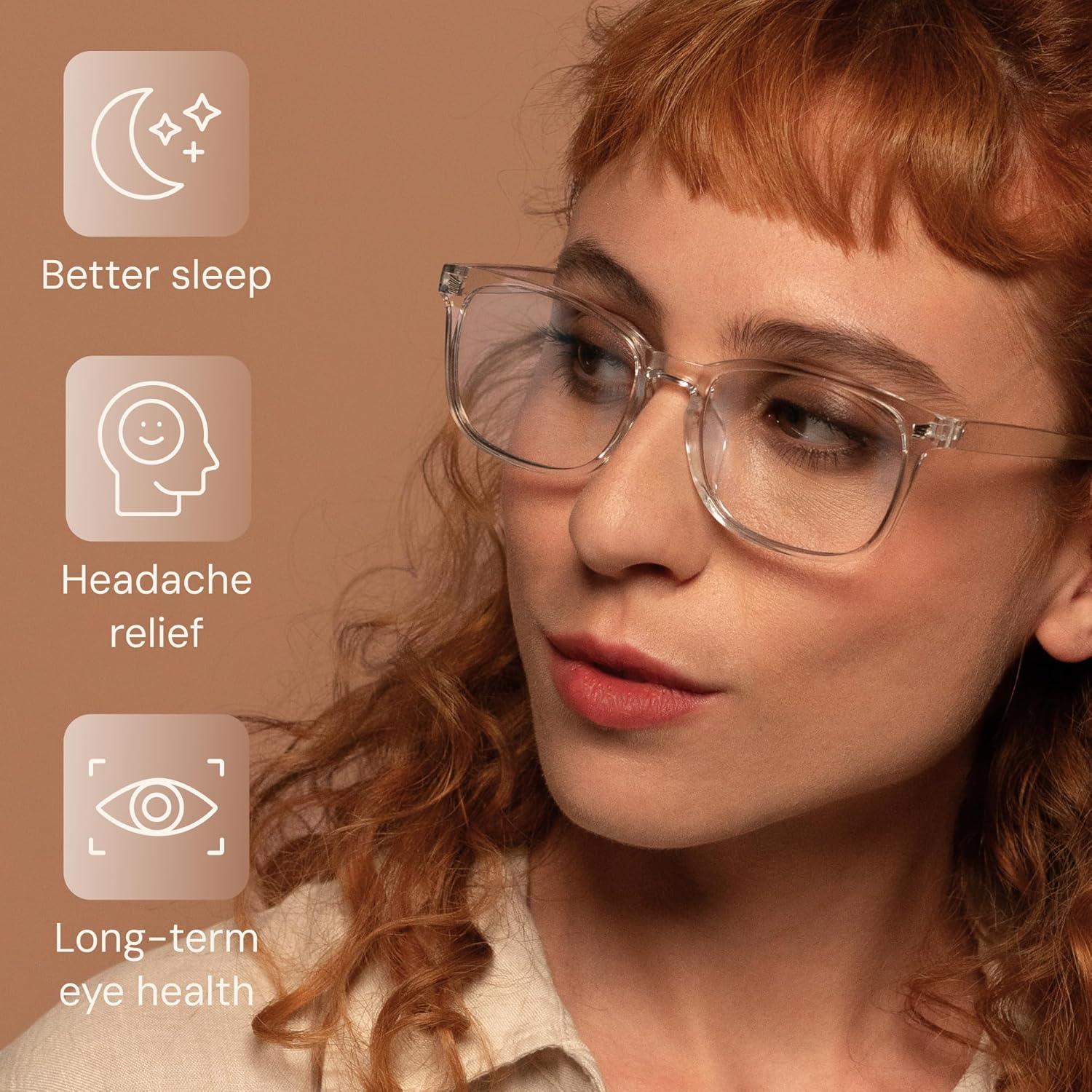 Gafas de luz azul Gaoye para mujer - Bloqueo 99% - Paquete de 3