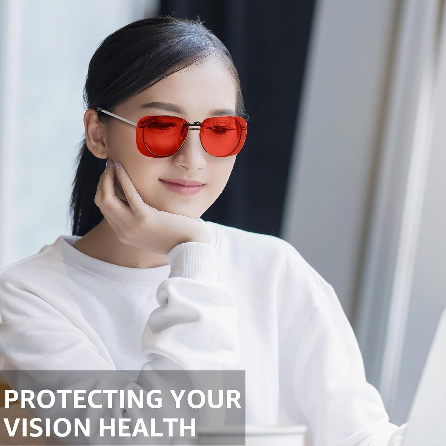 Gafas Clip-On Bloqueo Luz Azul Trysee TS103 56mm Naranja