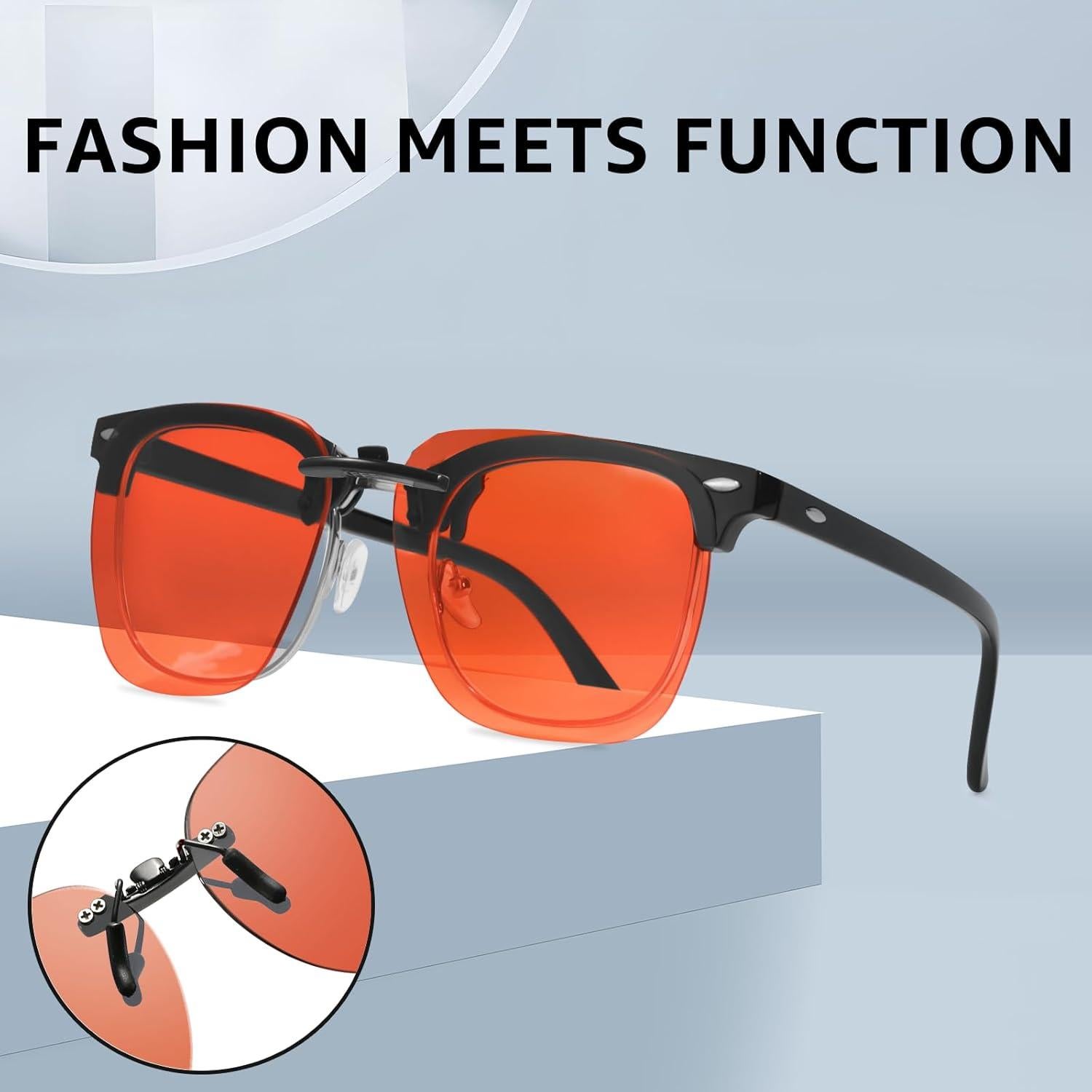 Gafas Clip-On Bloqueo Luz Azul Trysee TS103 56mm Naranja