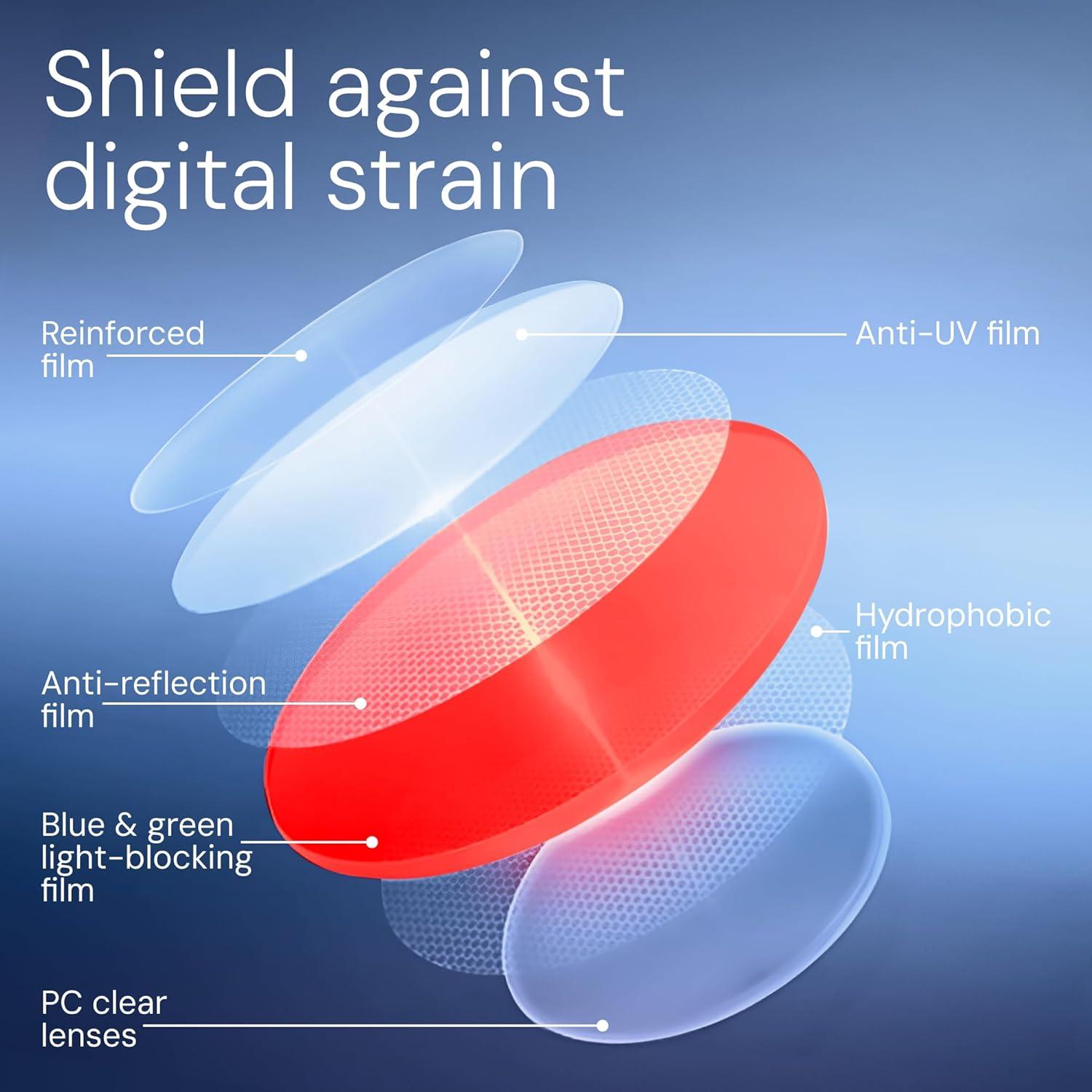 Gafas de Sueño Livho Anti Luz Azul para Computadora - Lentes Rojos