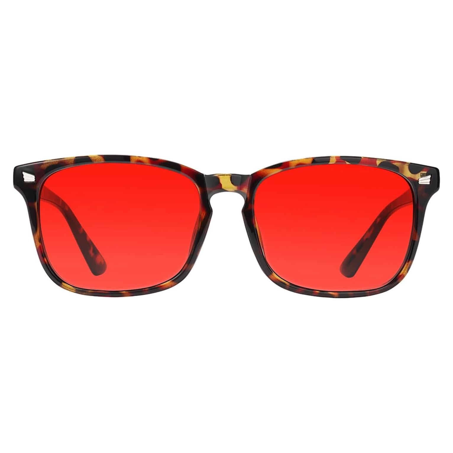 Gafas de Sueño TIJN con Lentes Rojos para Bloqueo Luz Azul