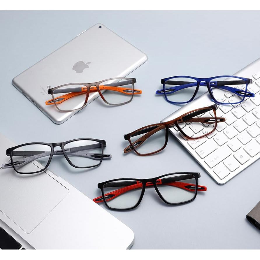 Gafas de lectura deportivas TR90 para hombres - Paquete de 5