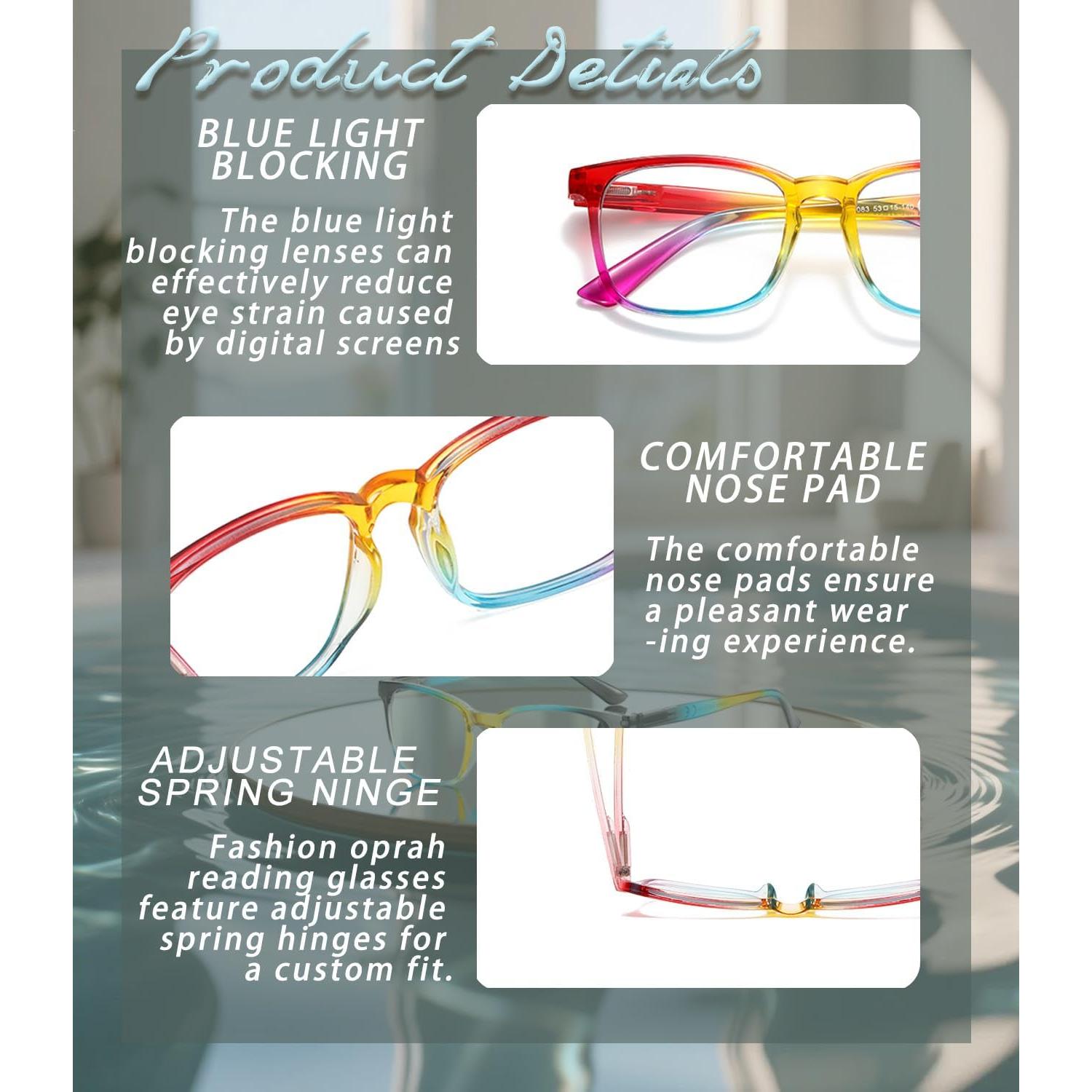 Gafas de lectura progresivas con filtro luz azul - 3 piezas