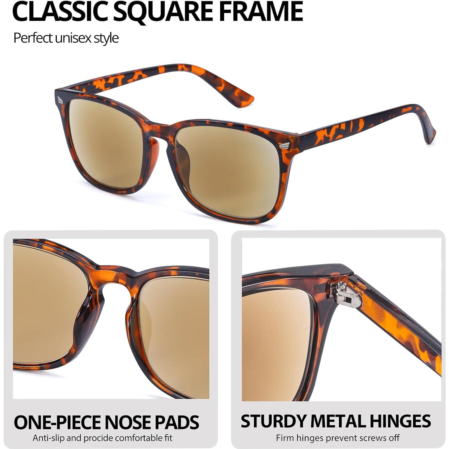 Gafas de Sol Lectoras Viewbetter UV400 Unisex Marco Leopardo 2.5x