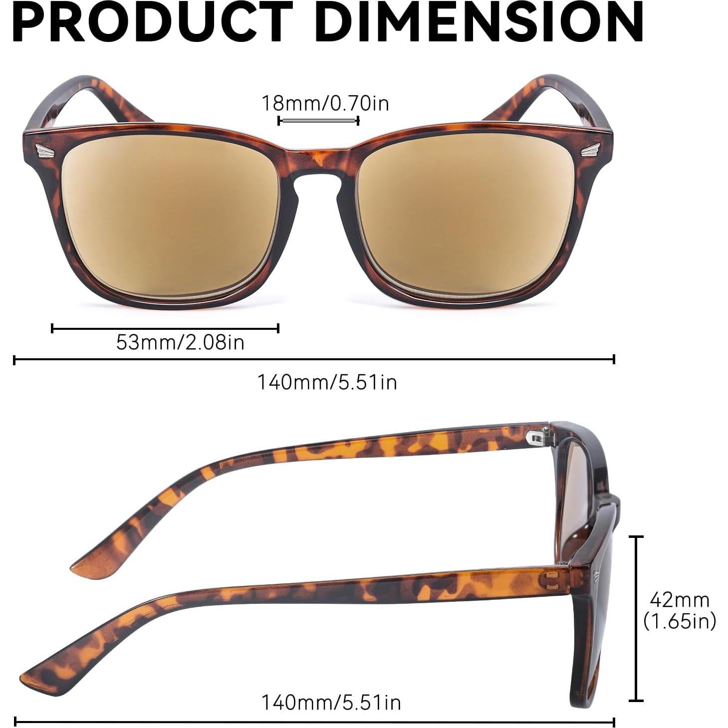 Gafas de Sol Lectoras Viewbetter UV400 Unisex Marco Leopardo 2.5x