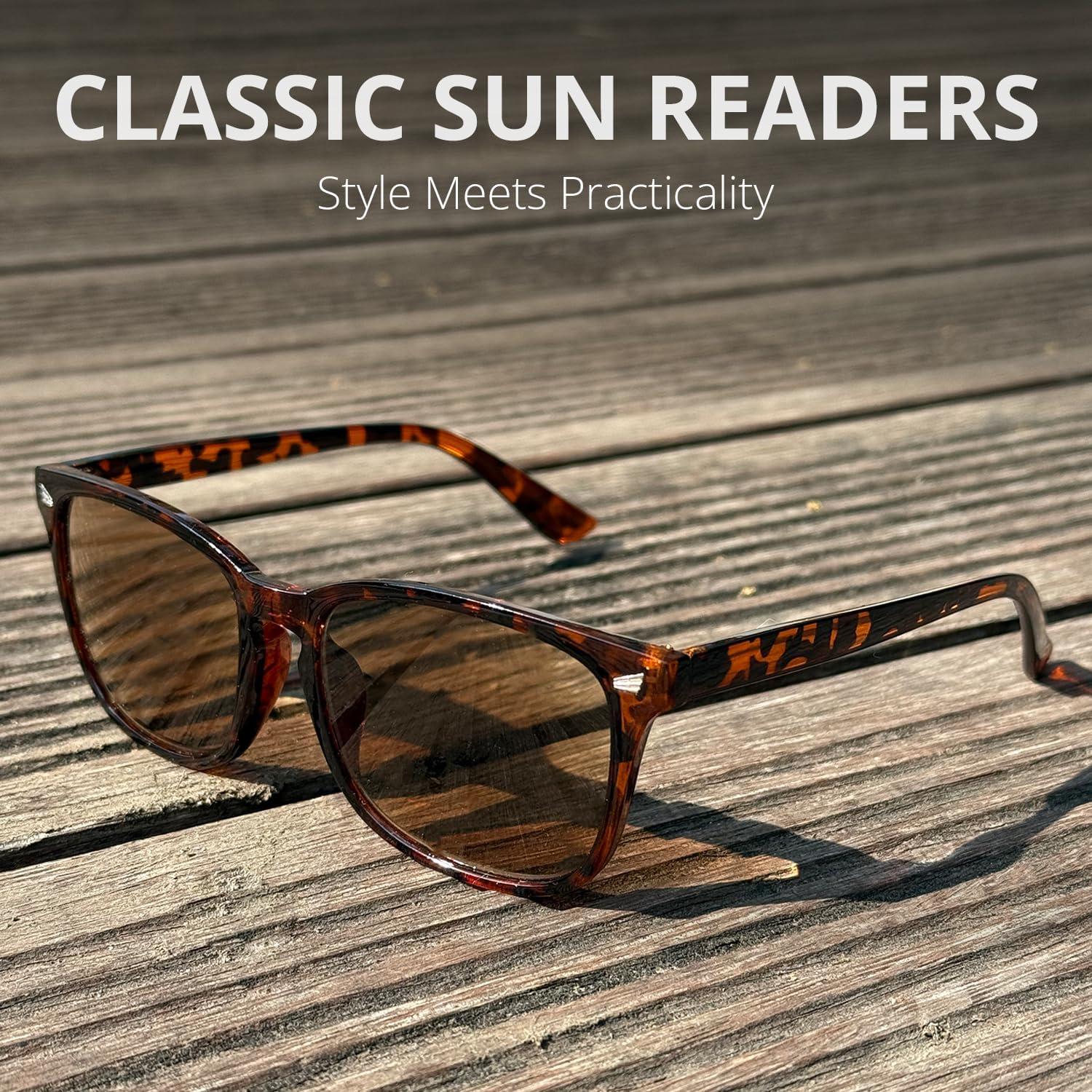 Gafas de Sol Lectoras Viewbetter UV400 Unisex Marco Leopardo 2.5x