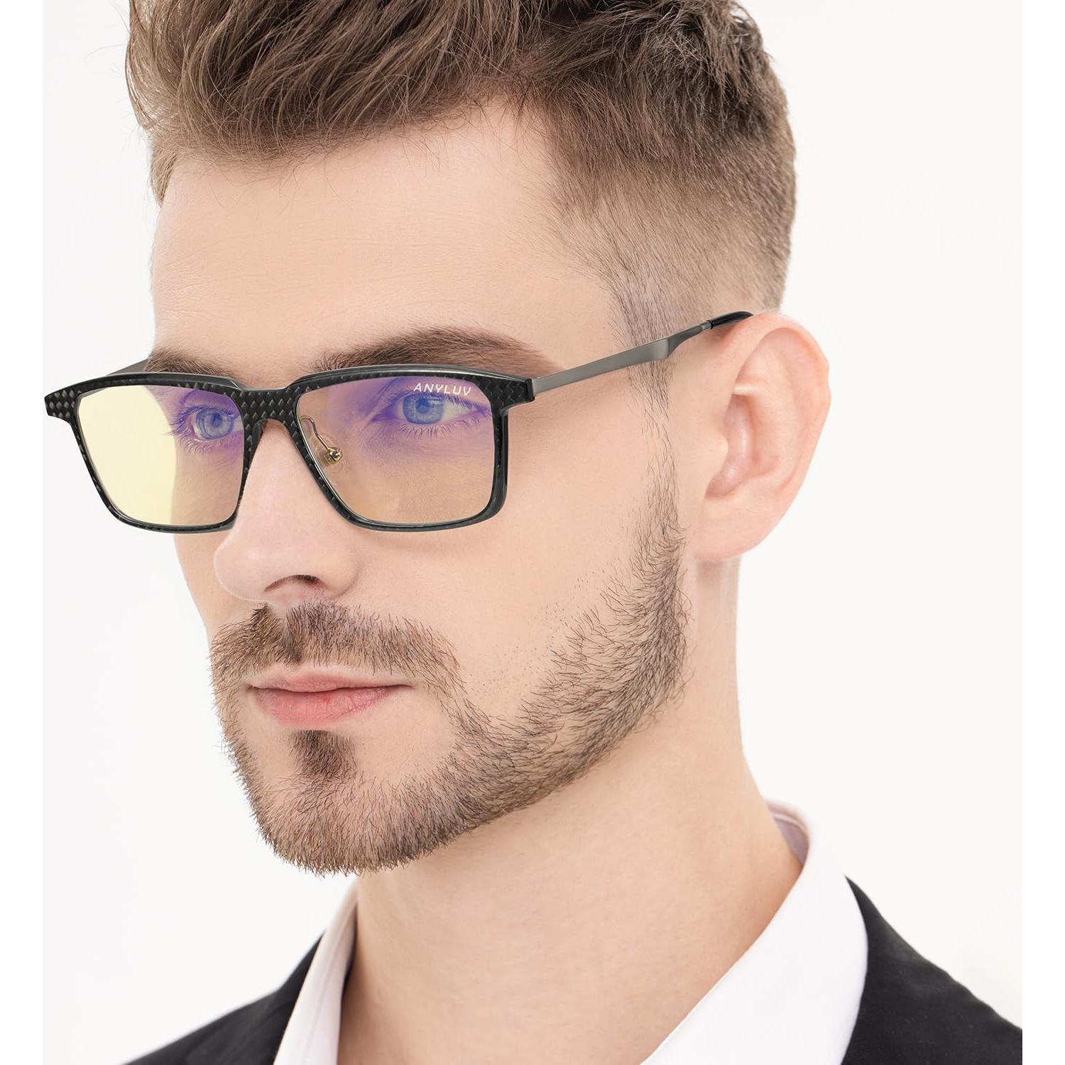 Gafas de Luz Azul ANYLUV 4560 para Hombres - Carbono, UV400