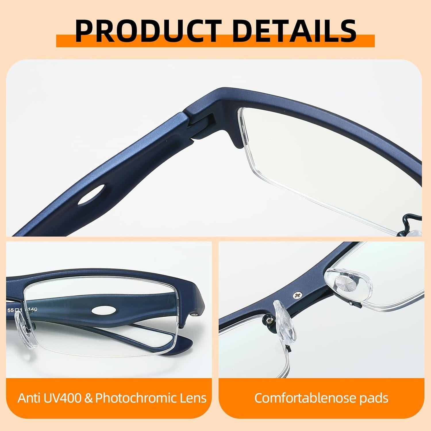 Gafas de lectura deportivas JOLLYNOVA azul 2.5x UV400