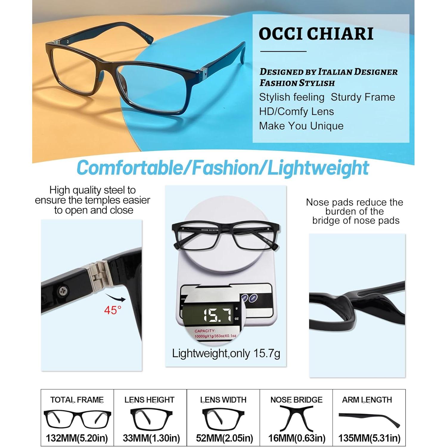 Gafas Bifocales de Lectura OCCI CHIARI para Hombres 2.5x