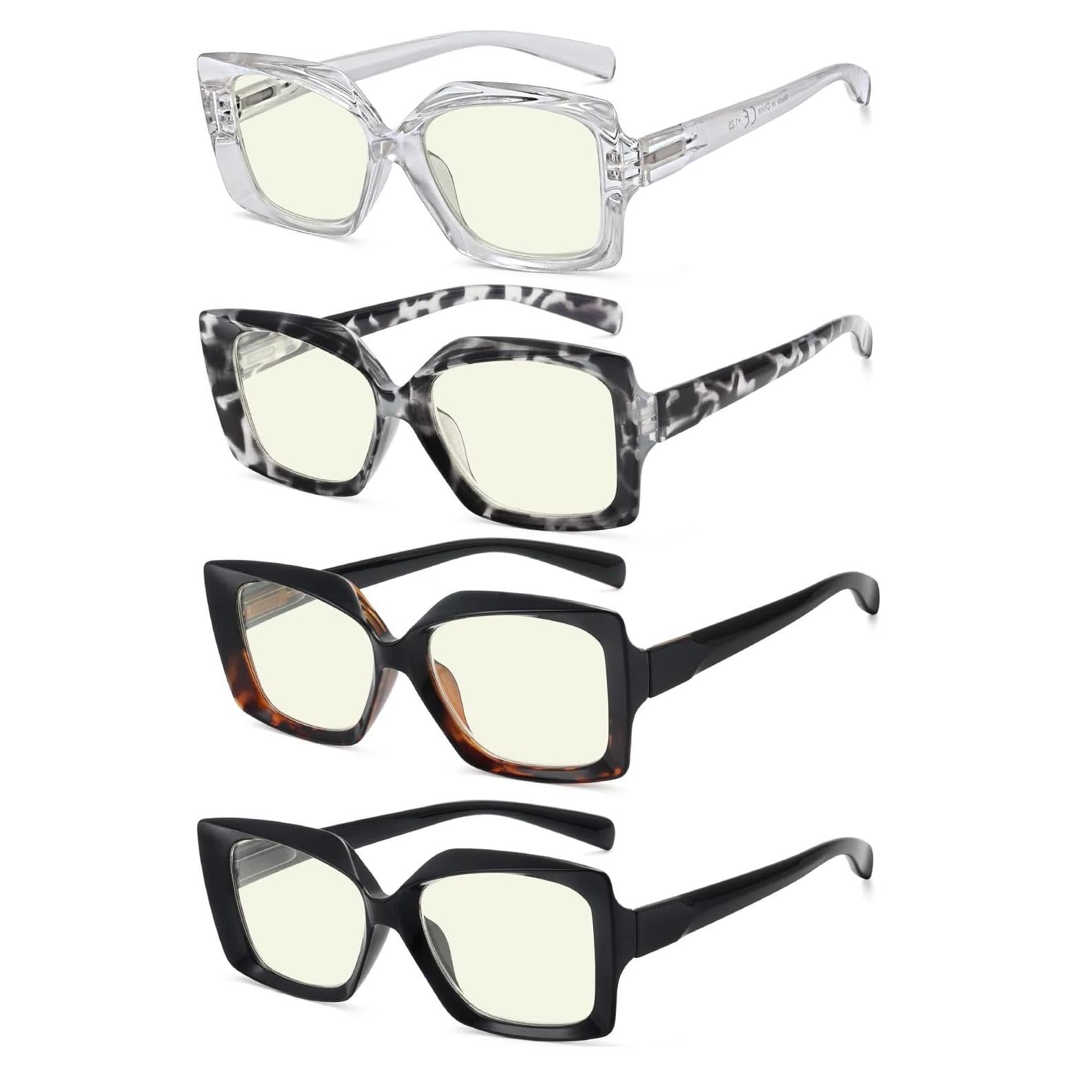 Gafas de Lectura Eyekepper 4-Pack Mujeres +1.5 Bloqueo Luz Azul