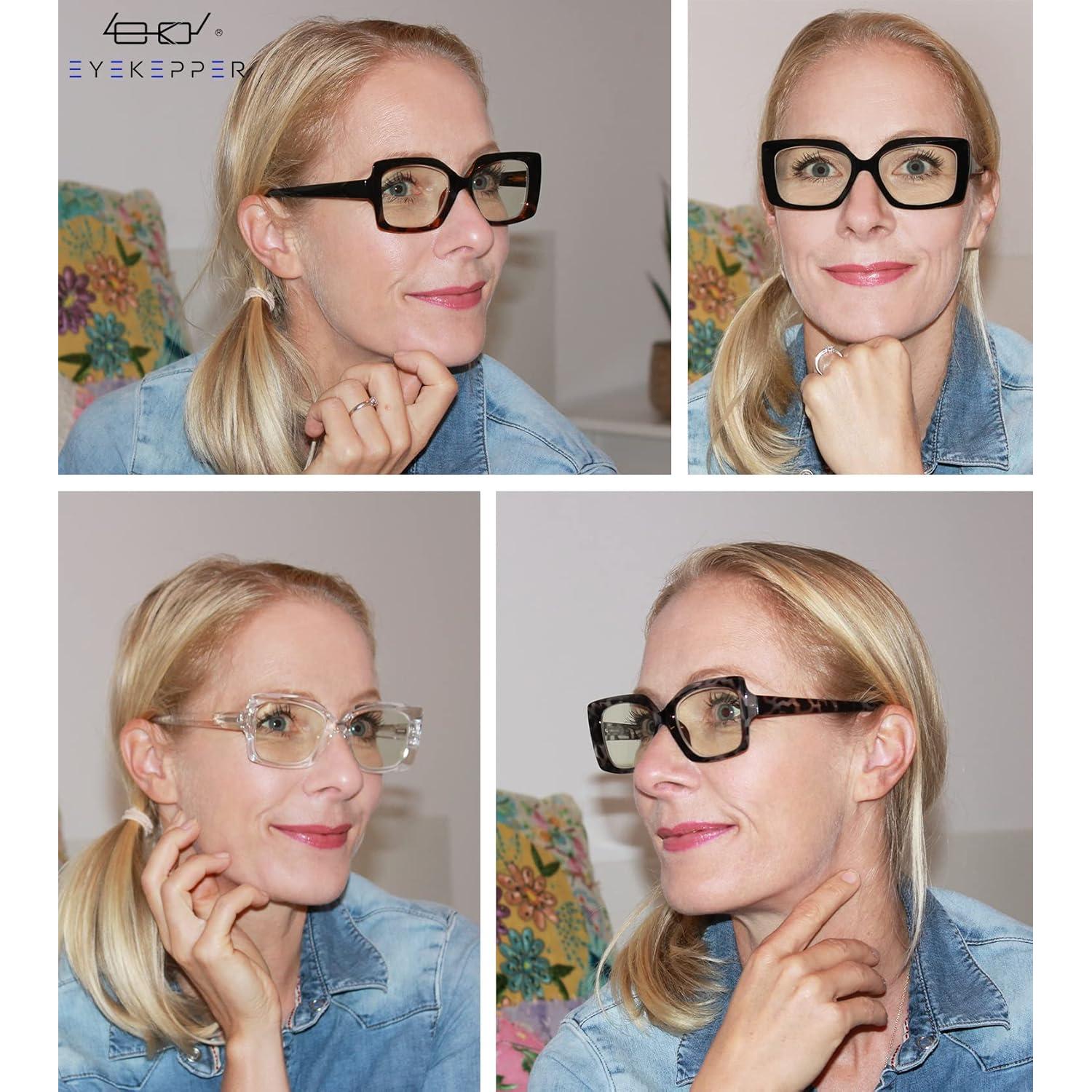 Gafas de Lectura Eyekepper 4-Pack Mujeres +1.5 Bloqueo Luz Azul